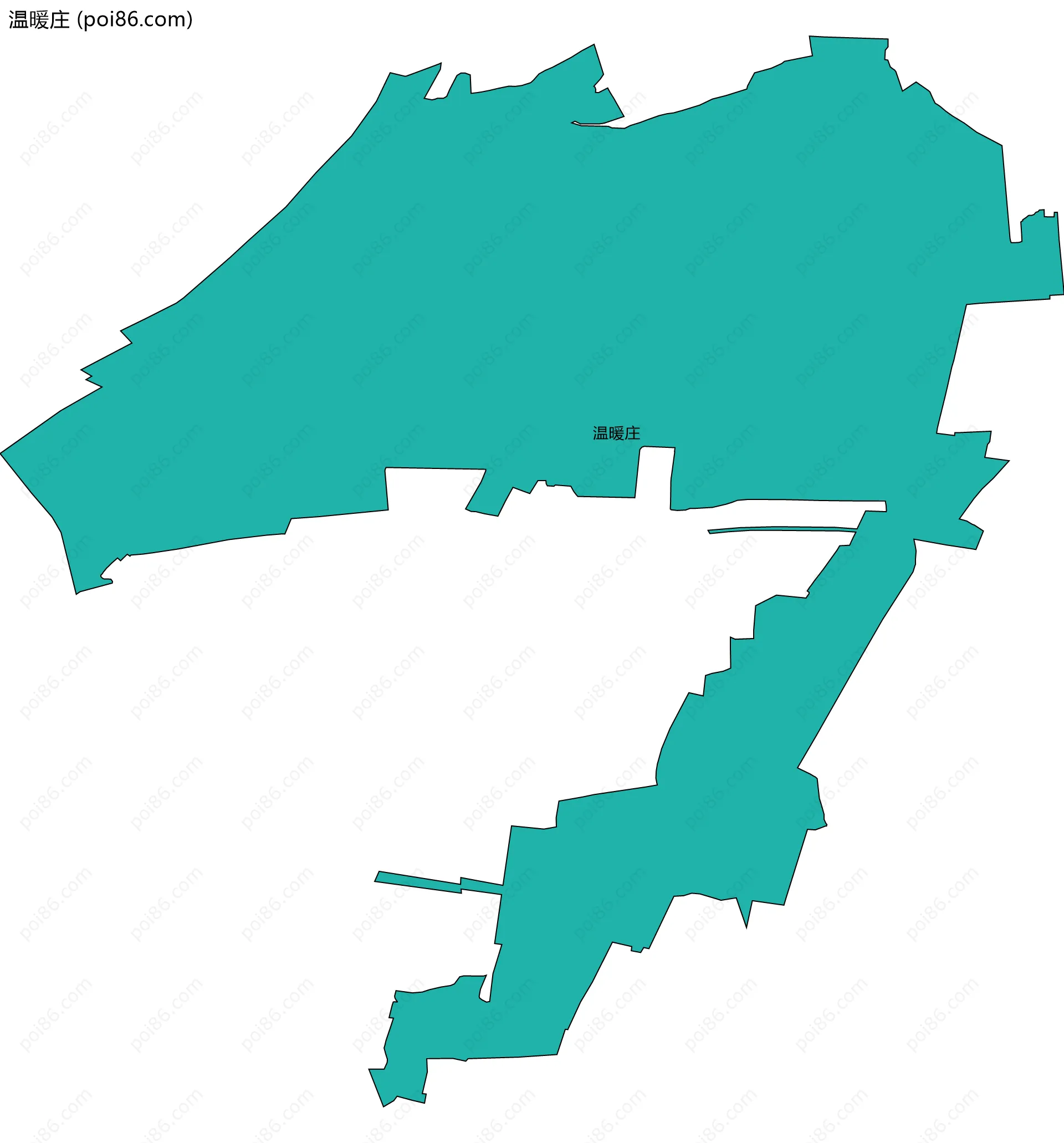 温暖庄边界地图