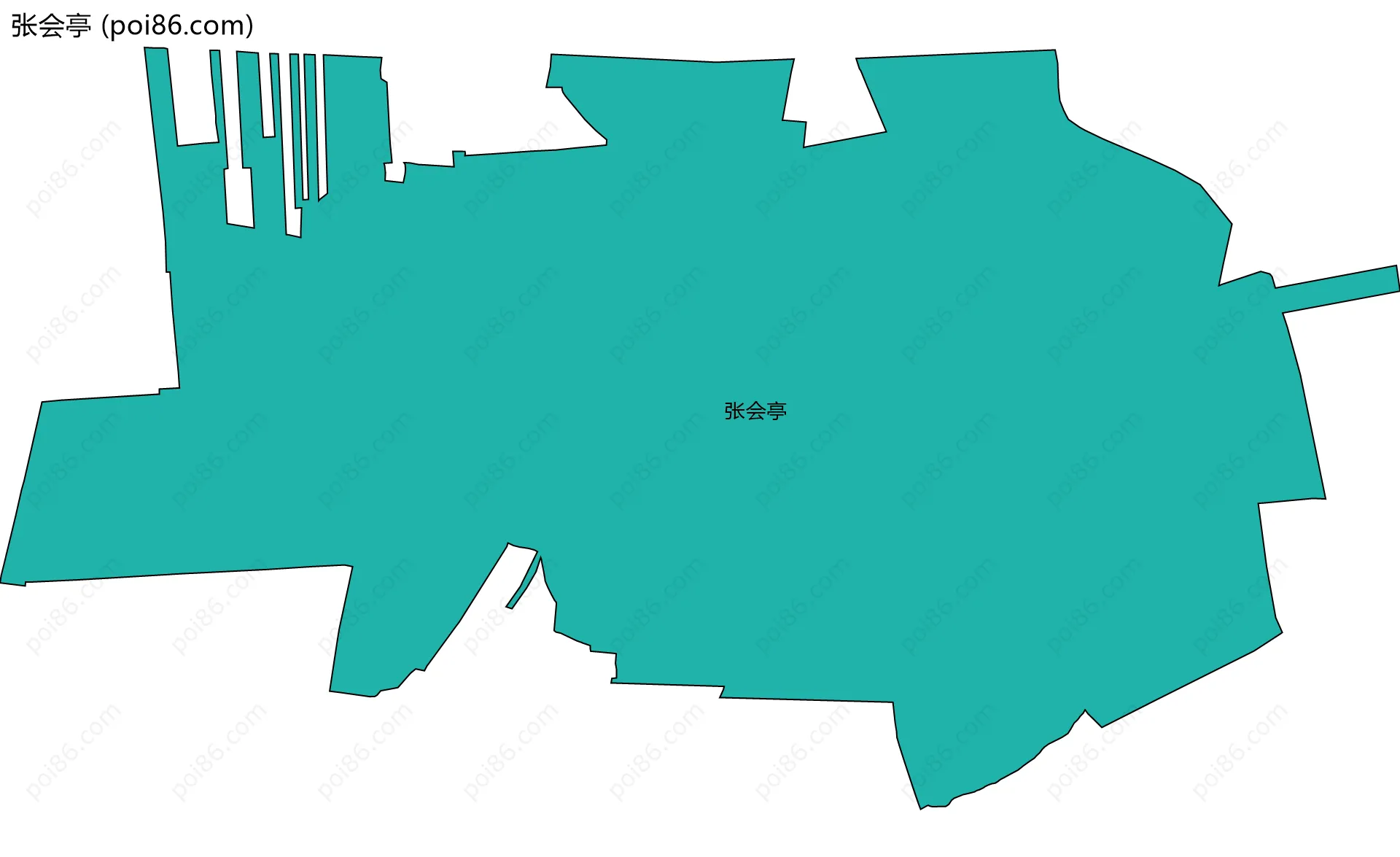 张会亭边界地图