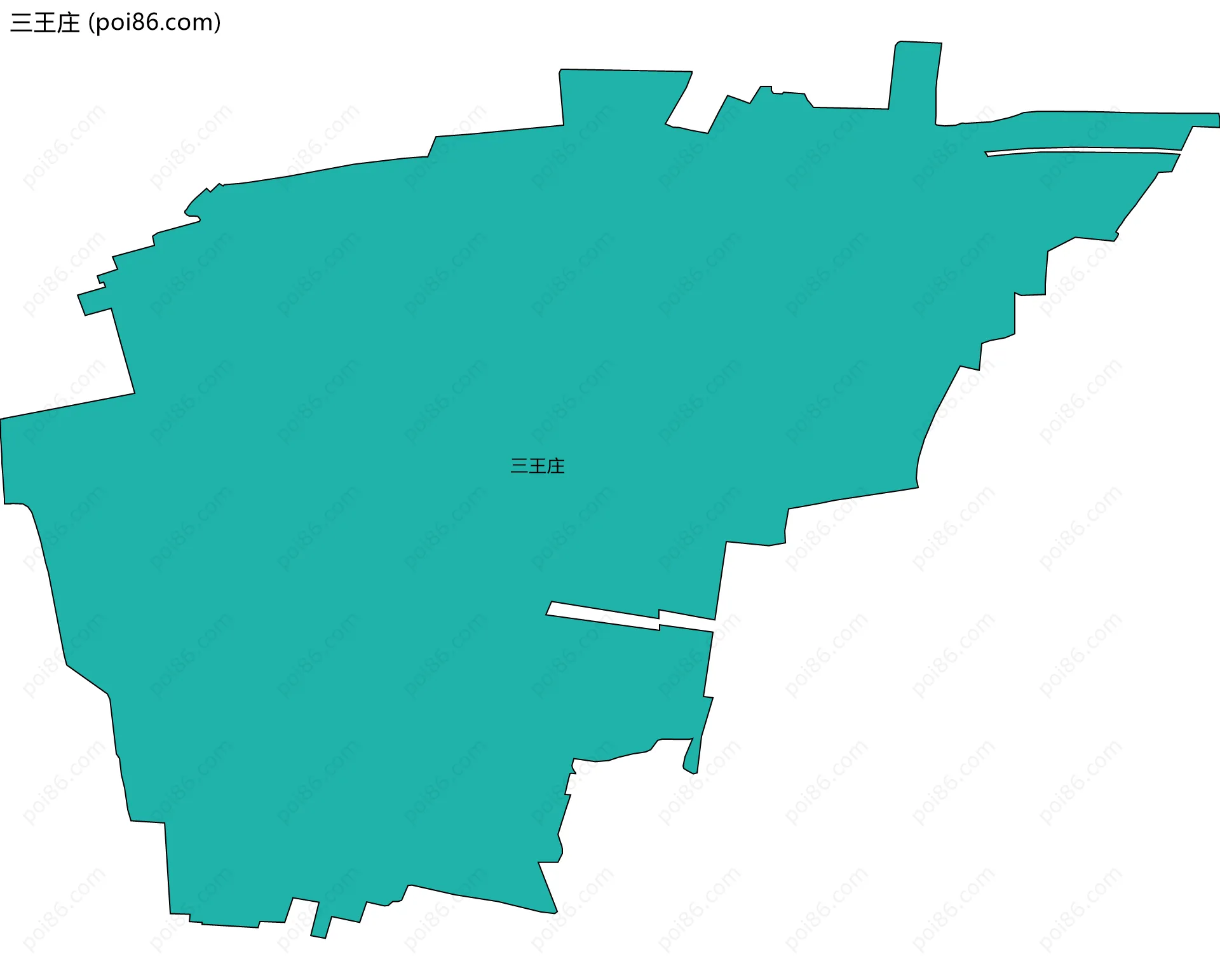 三王庄边界地图