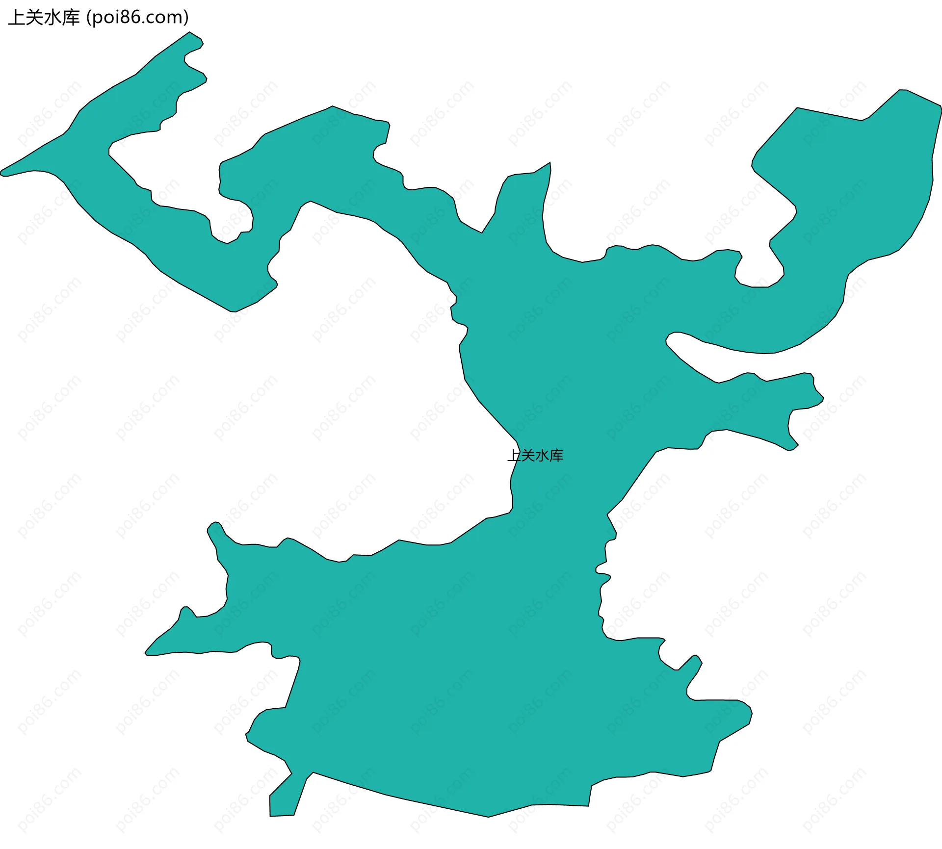 上关水库边界地图