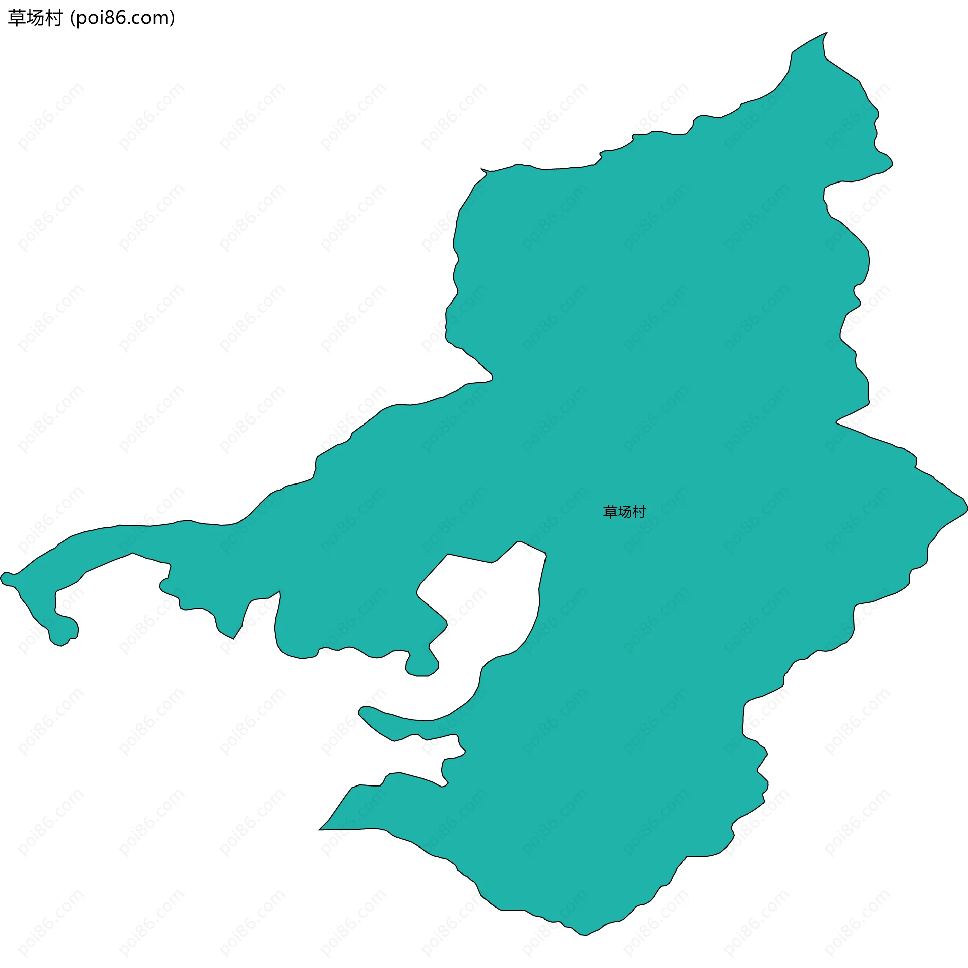 草场村边界地图