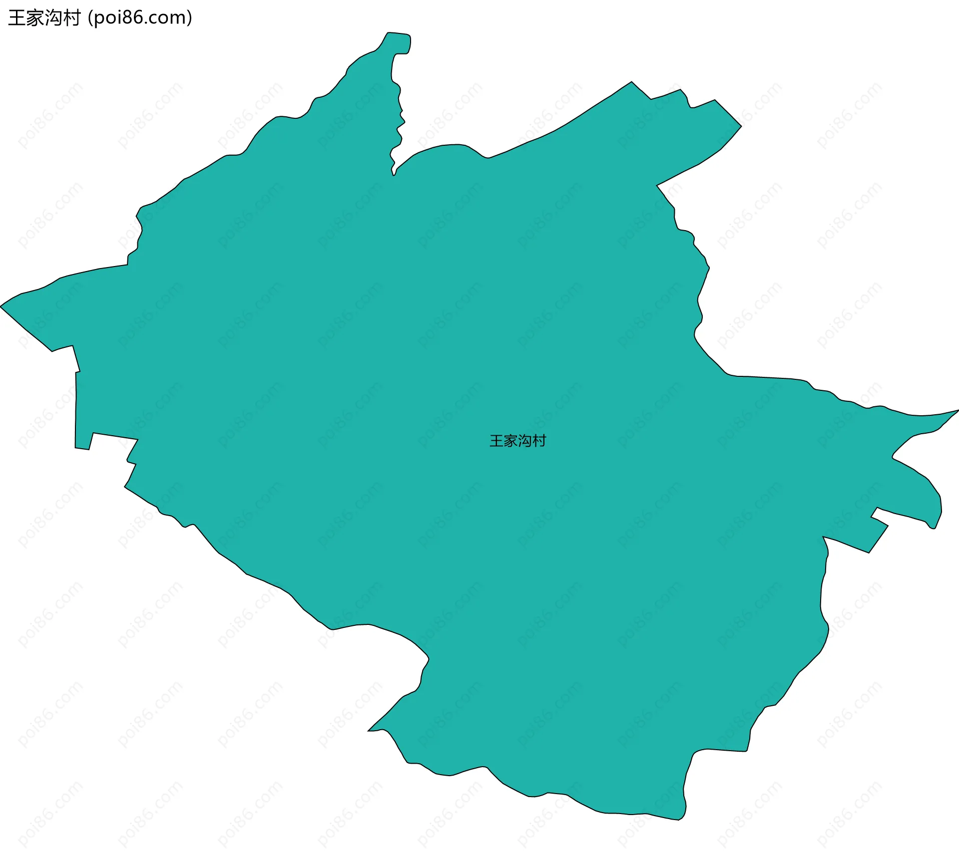 王家沟村边界地图