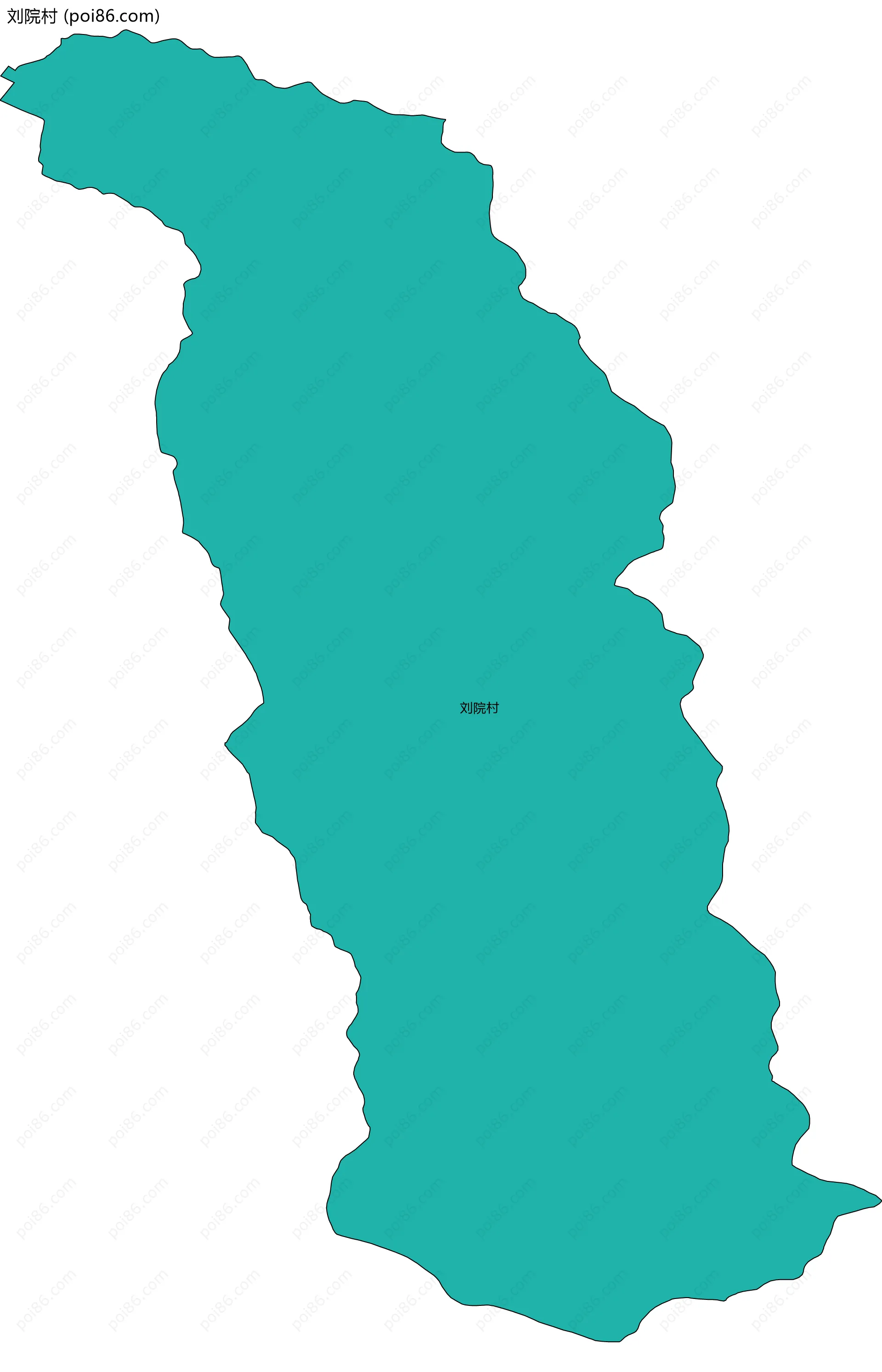 刘院村边界地图