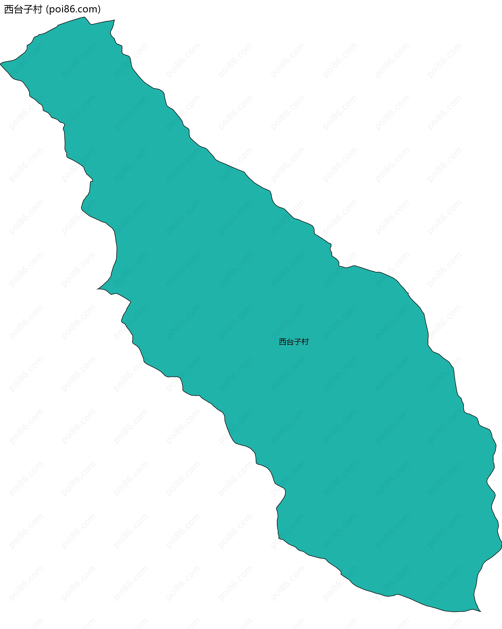 西台子村边界地图