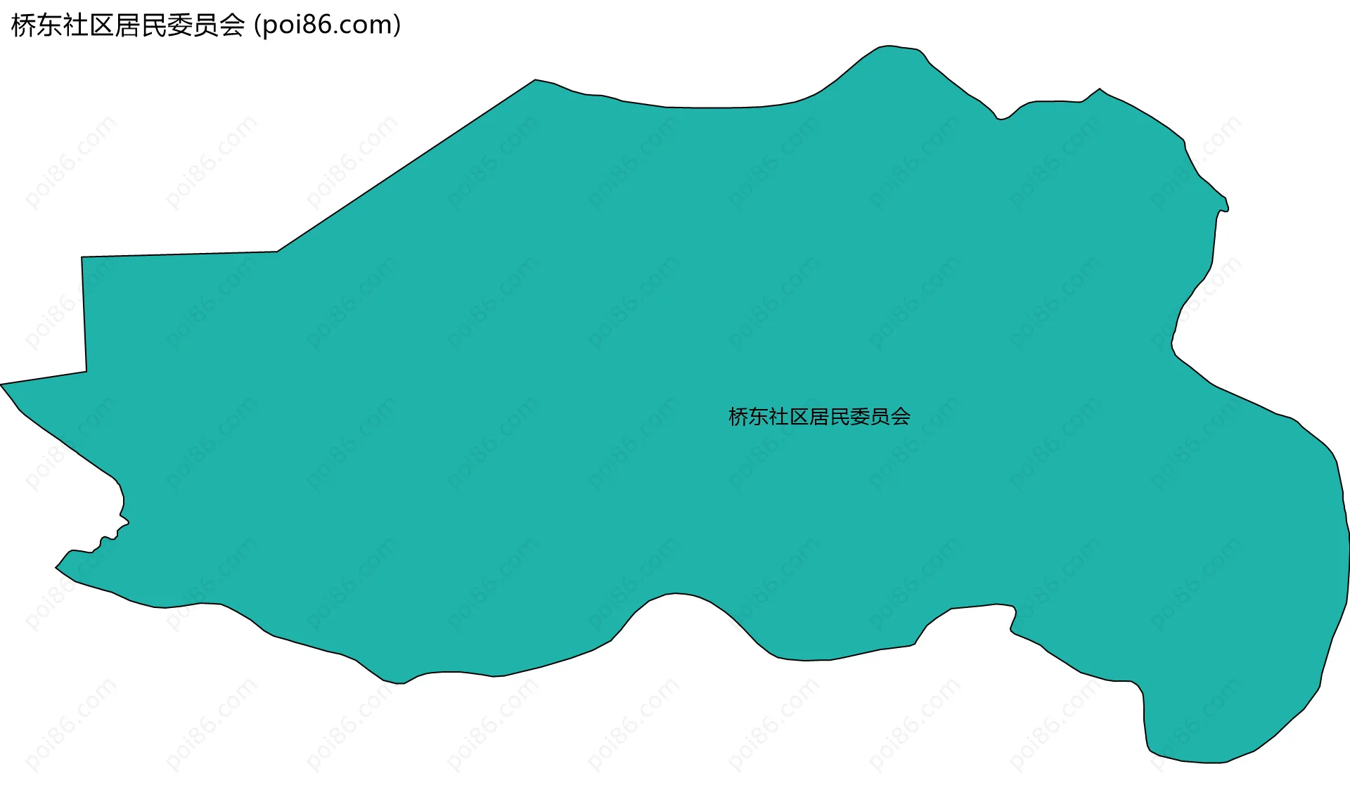 桥东社区居民委员会边界地图