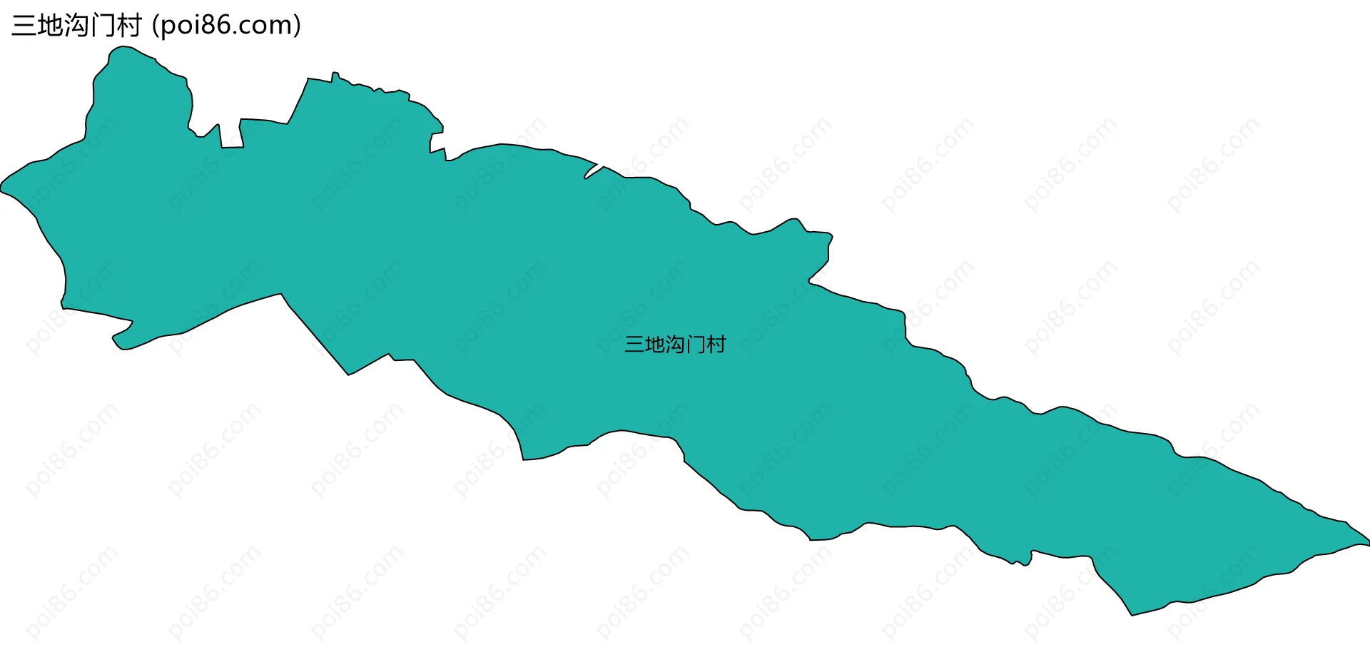 三地沟门村边界地图