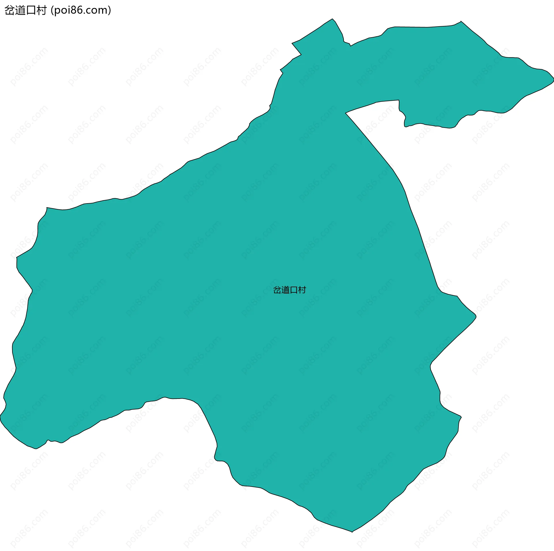 岔道口村边界地图