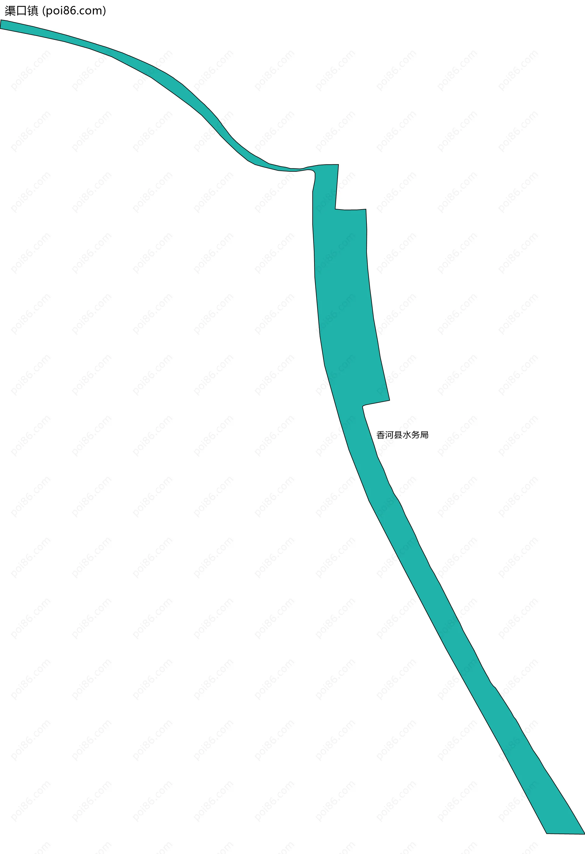 渠口镇边界地图(五级行政区划)