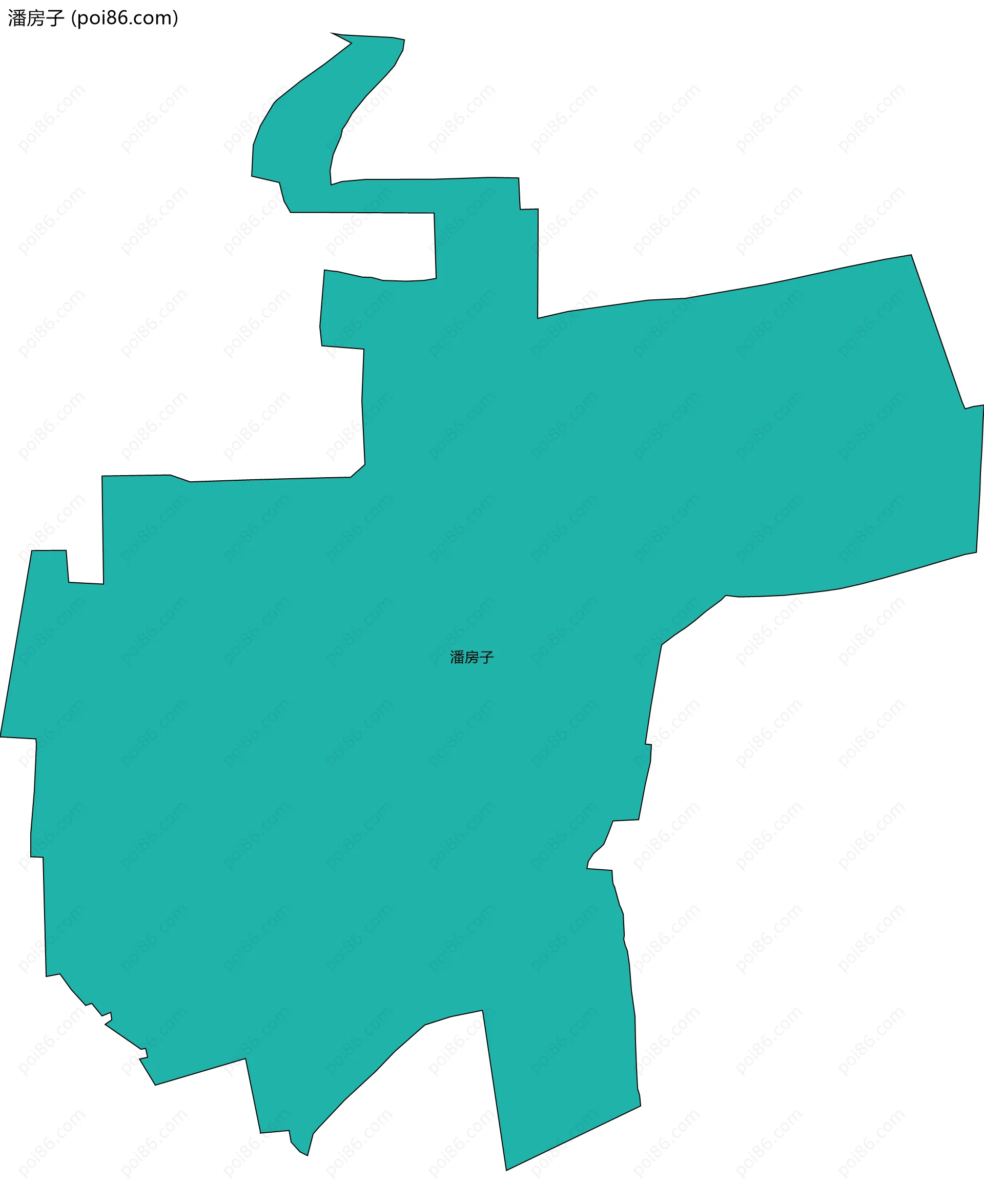 潘房子边界地图