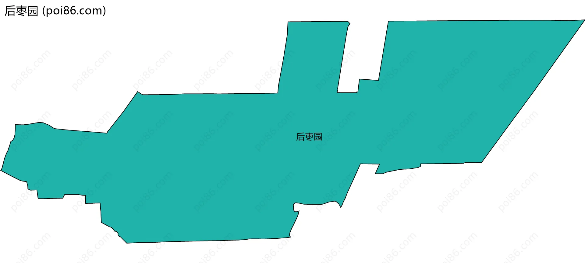 后枣园边界地图