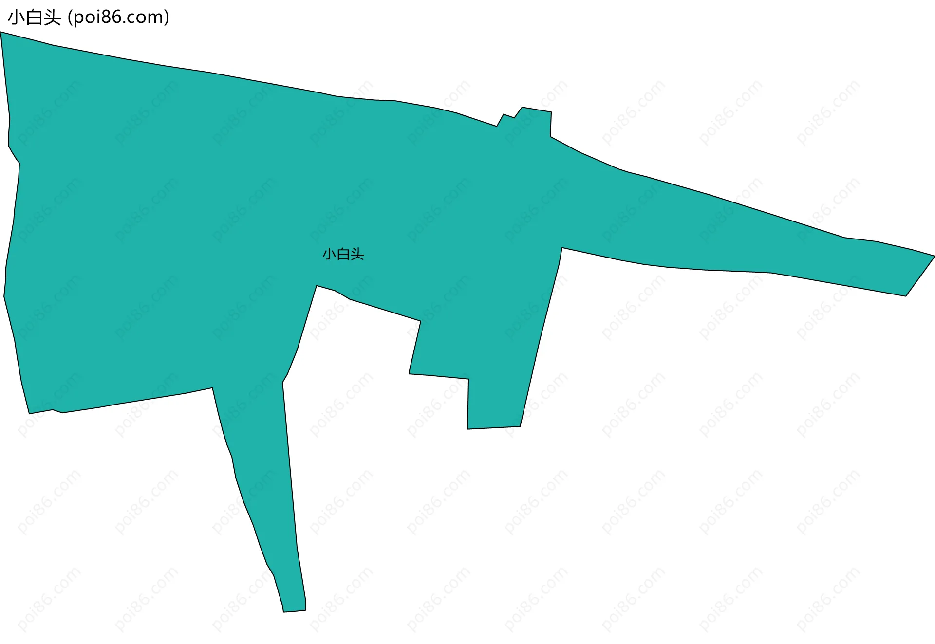 小白头边界地图