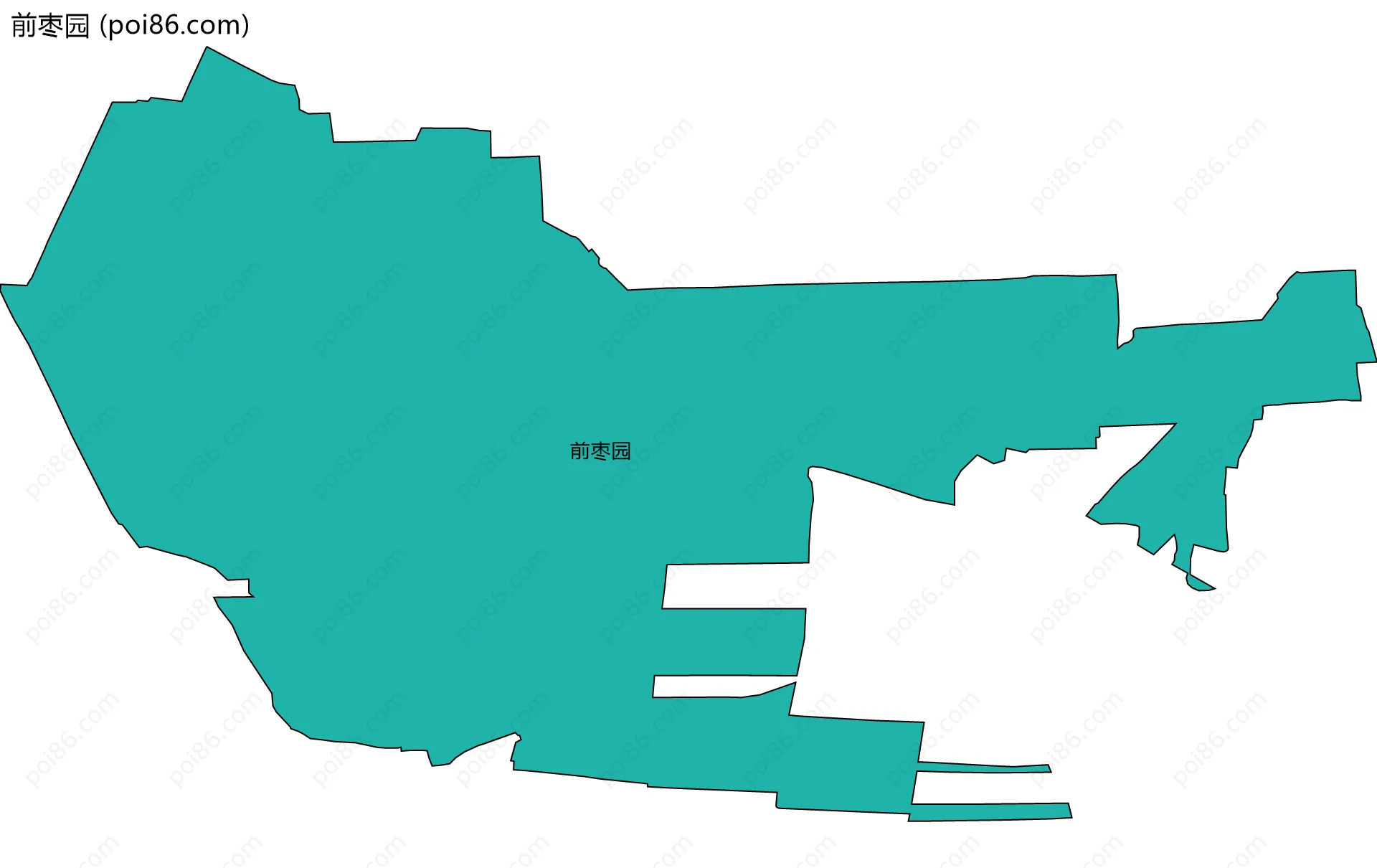 前枣园边界地图