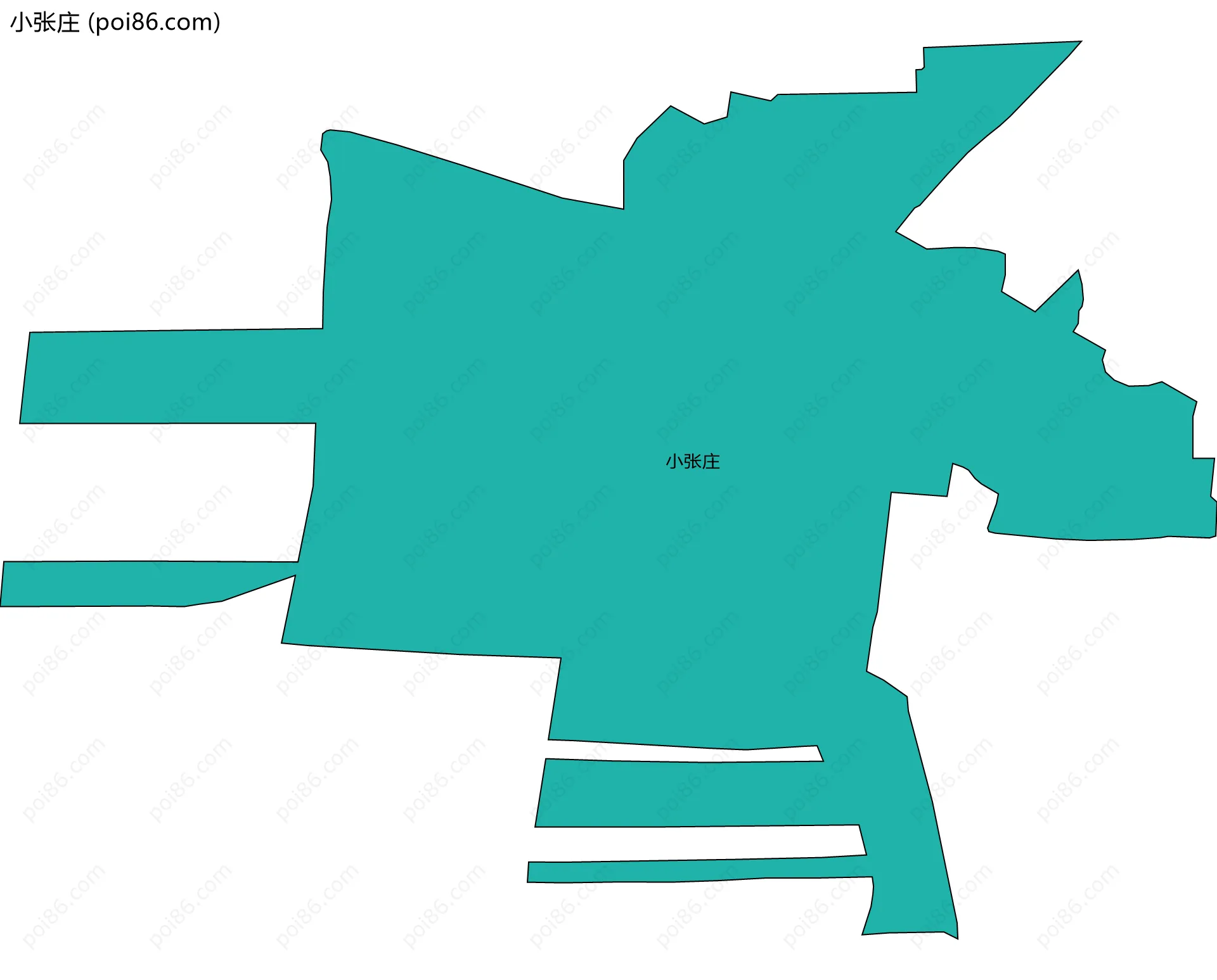 小张庄边界地图