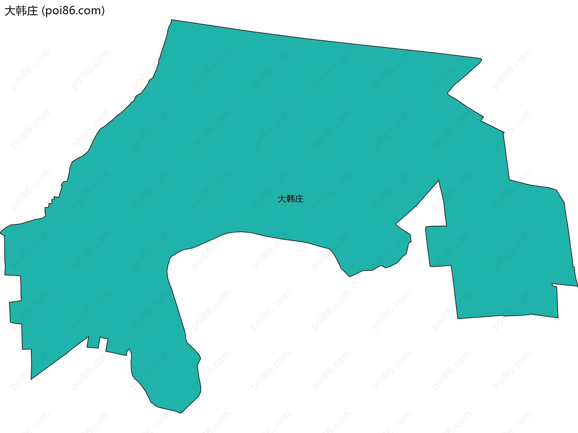 大韩庄边界地图
