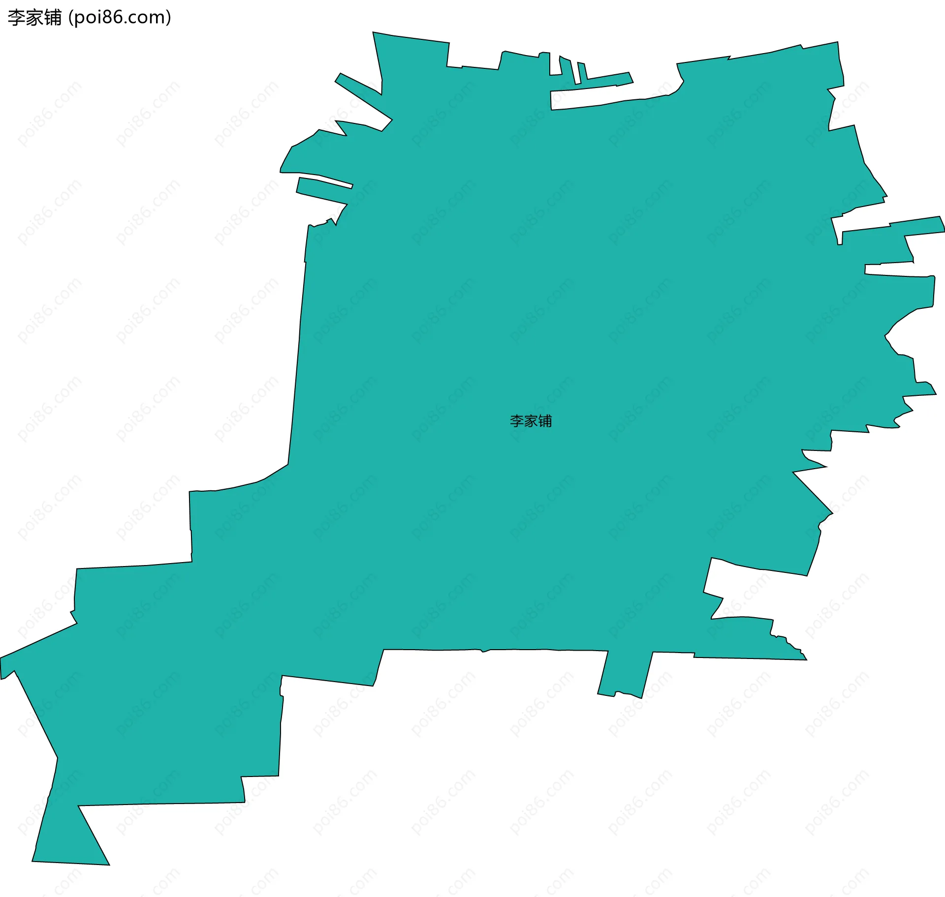 李家铺边界地图