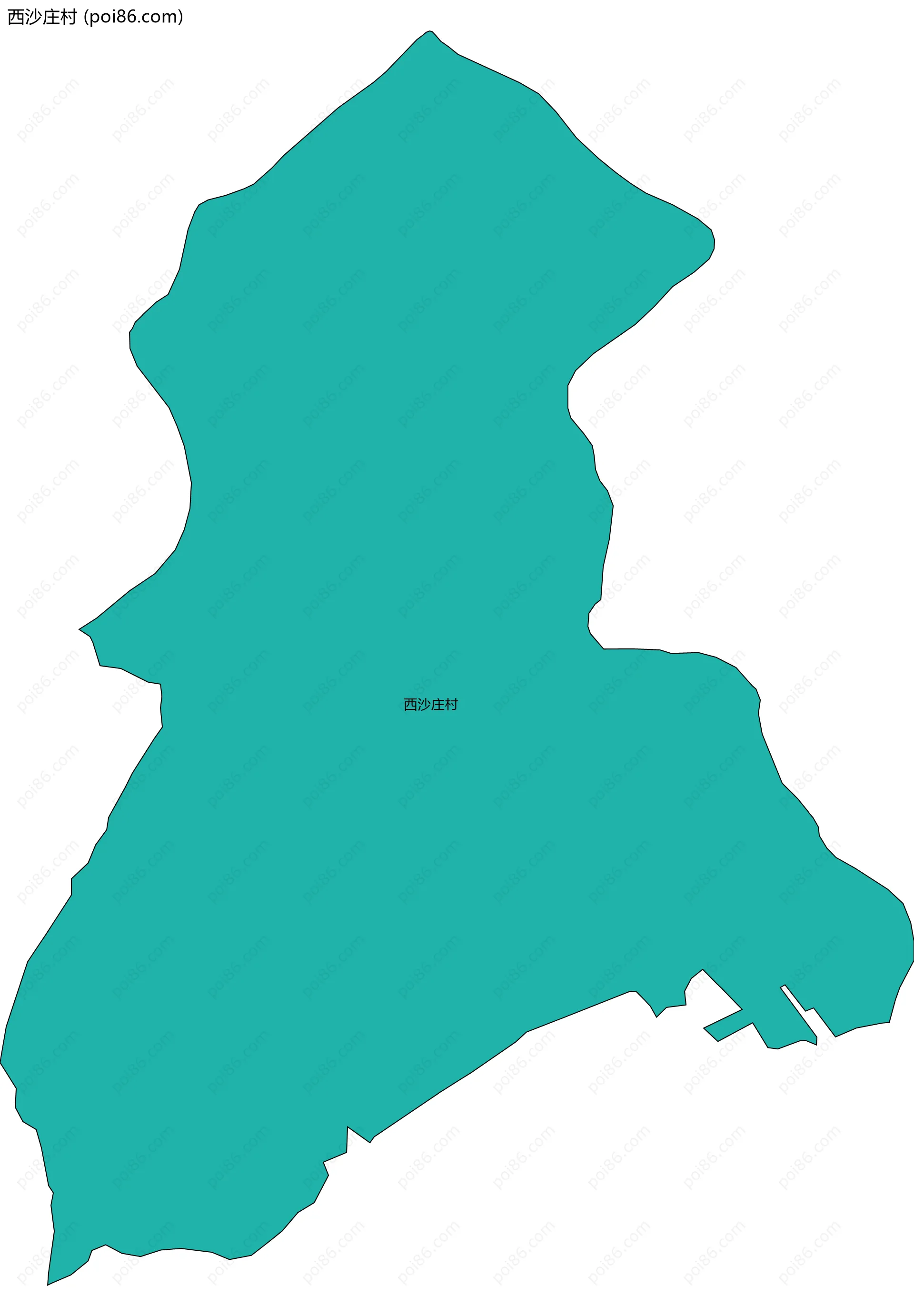 西沙庄村边界地图