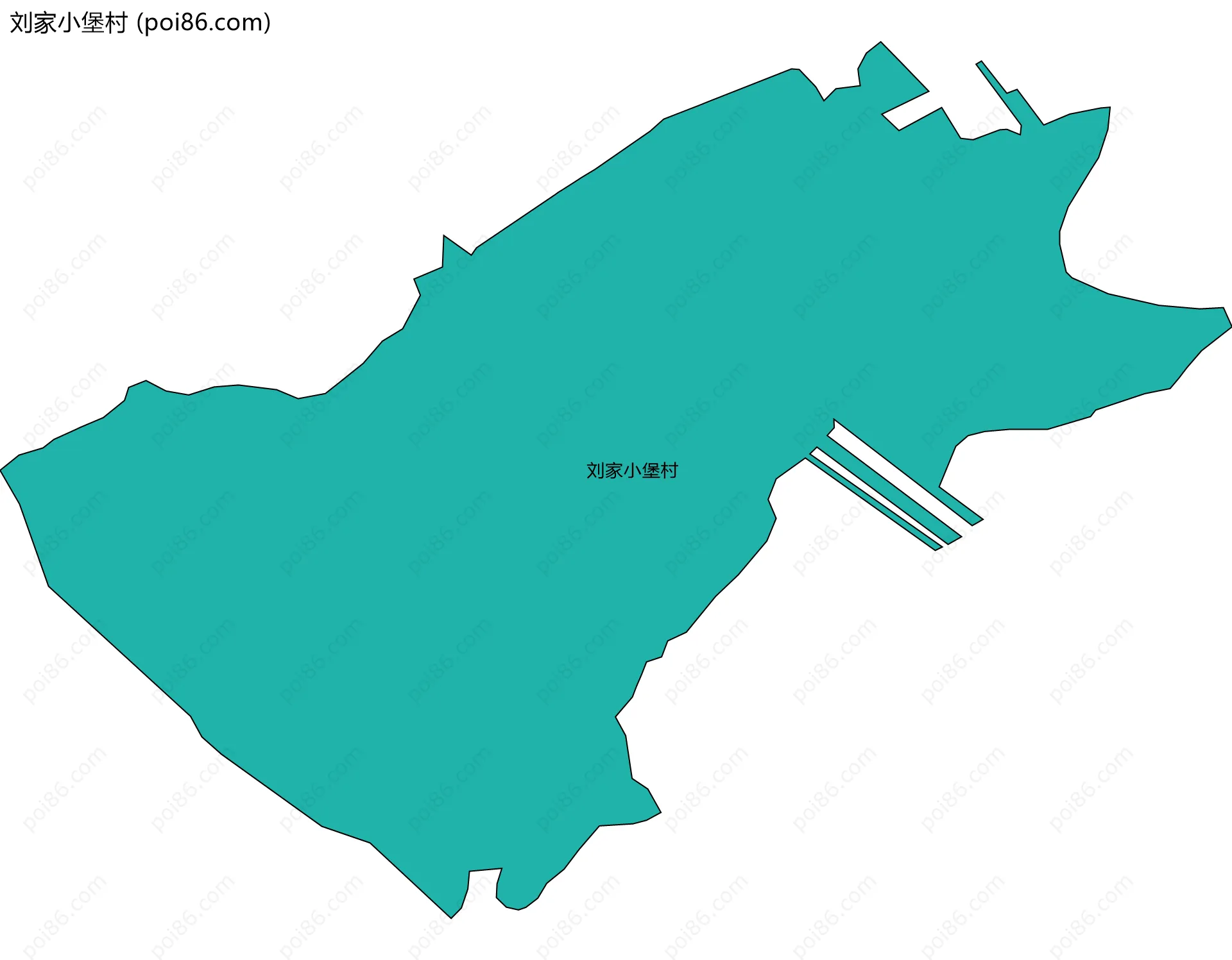 刘家小堡村边界地图