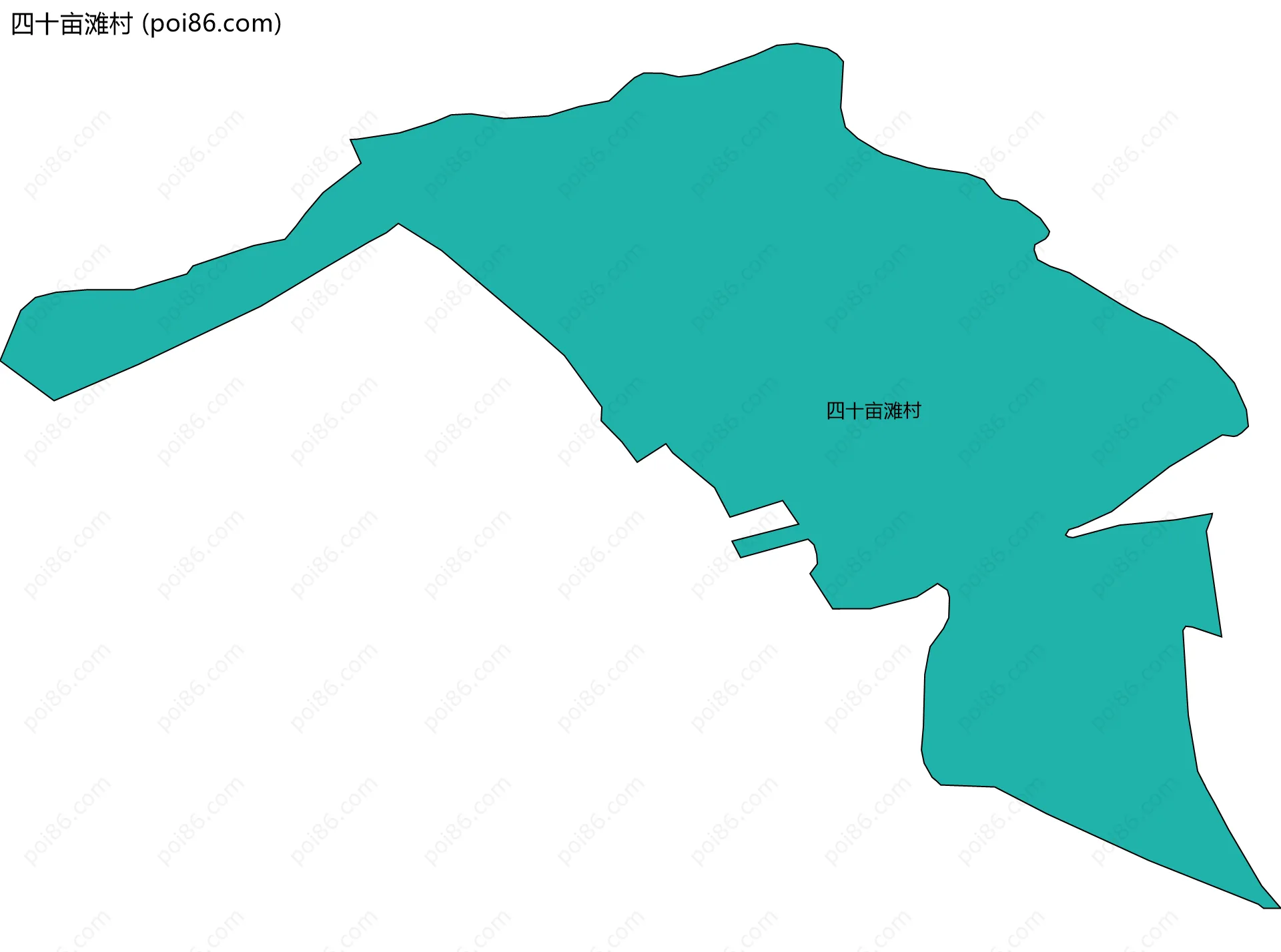 四十亩滩村边界地图
