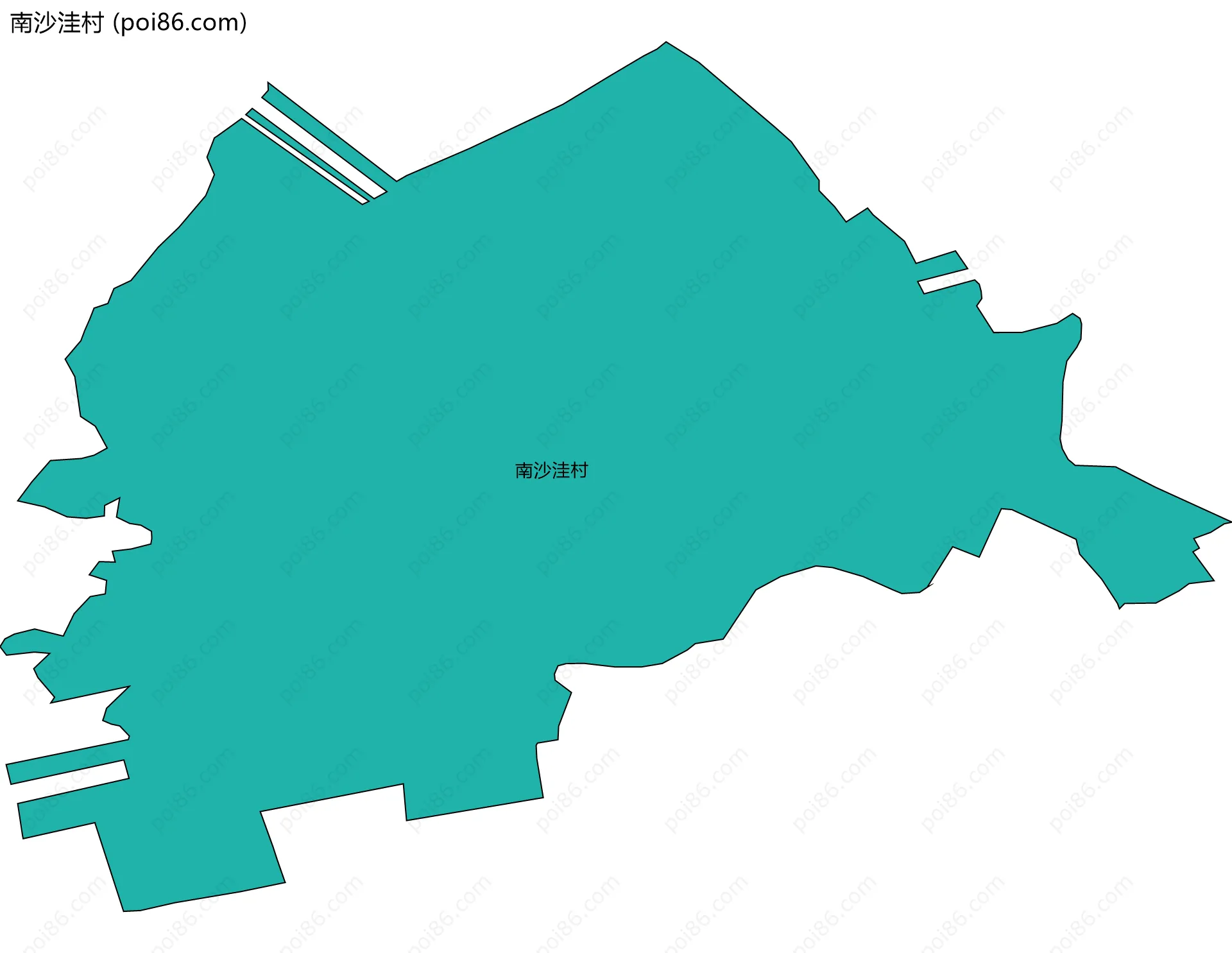 南沙洼村边界地图