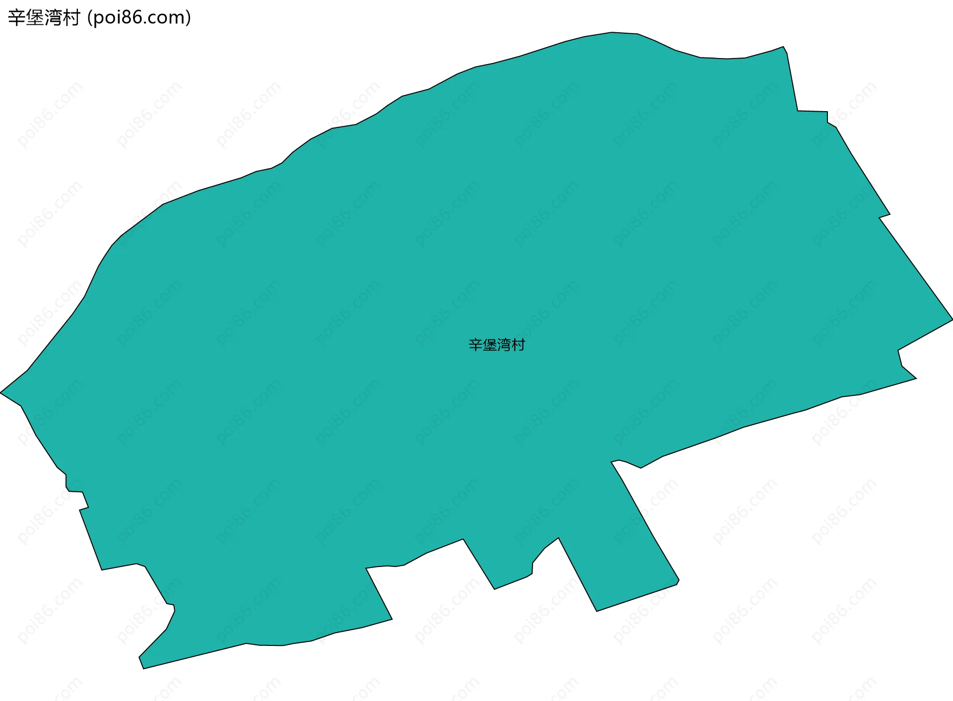 辛堡湾村边界地图