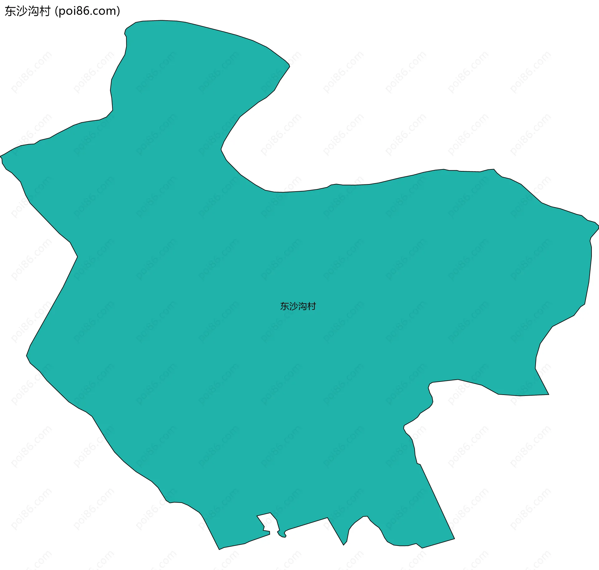 东沙沟村边界地图