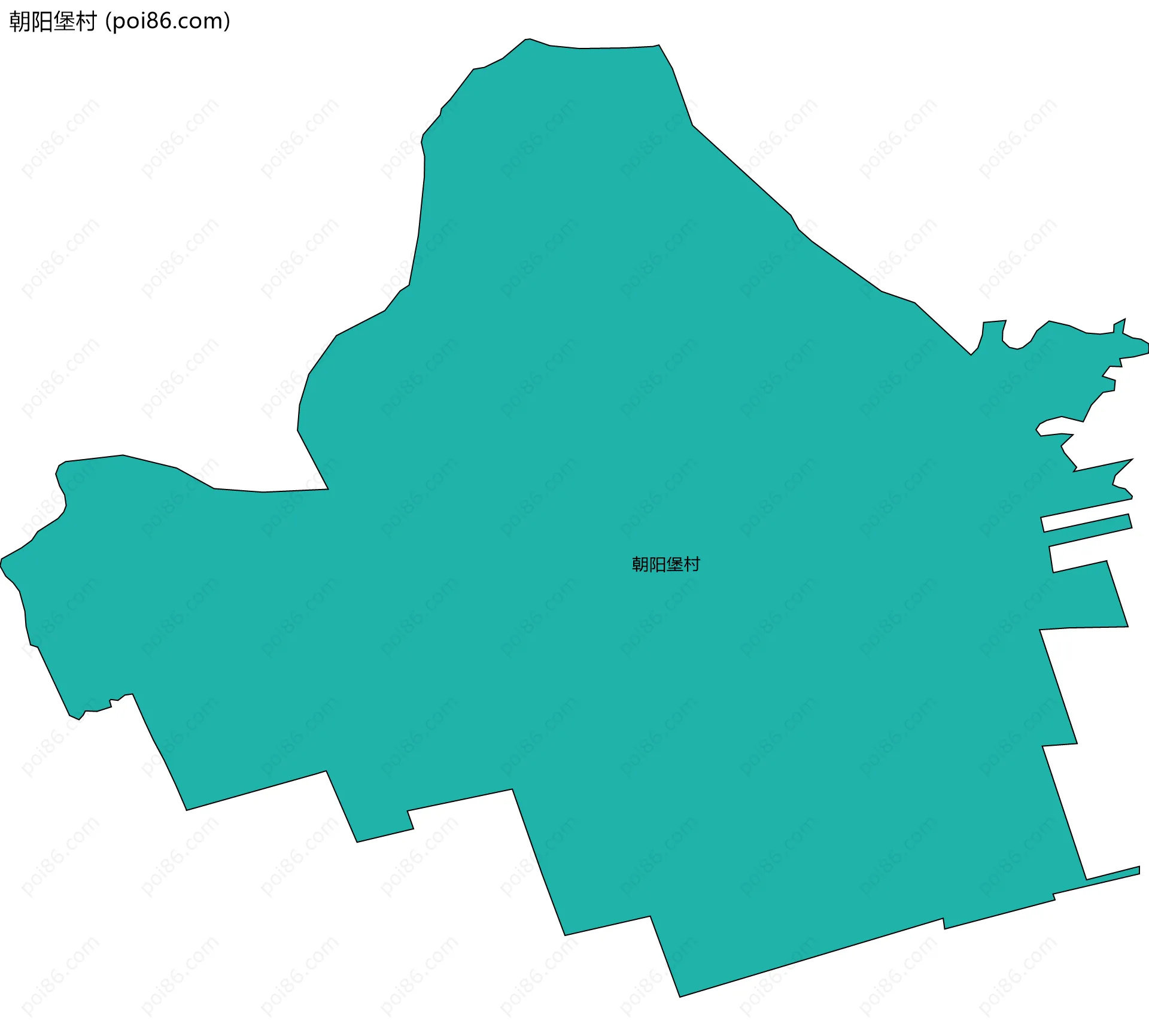 朝阳堡村边界地图