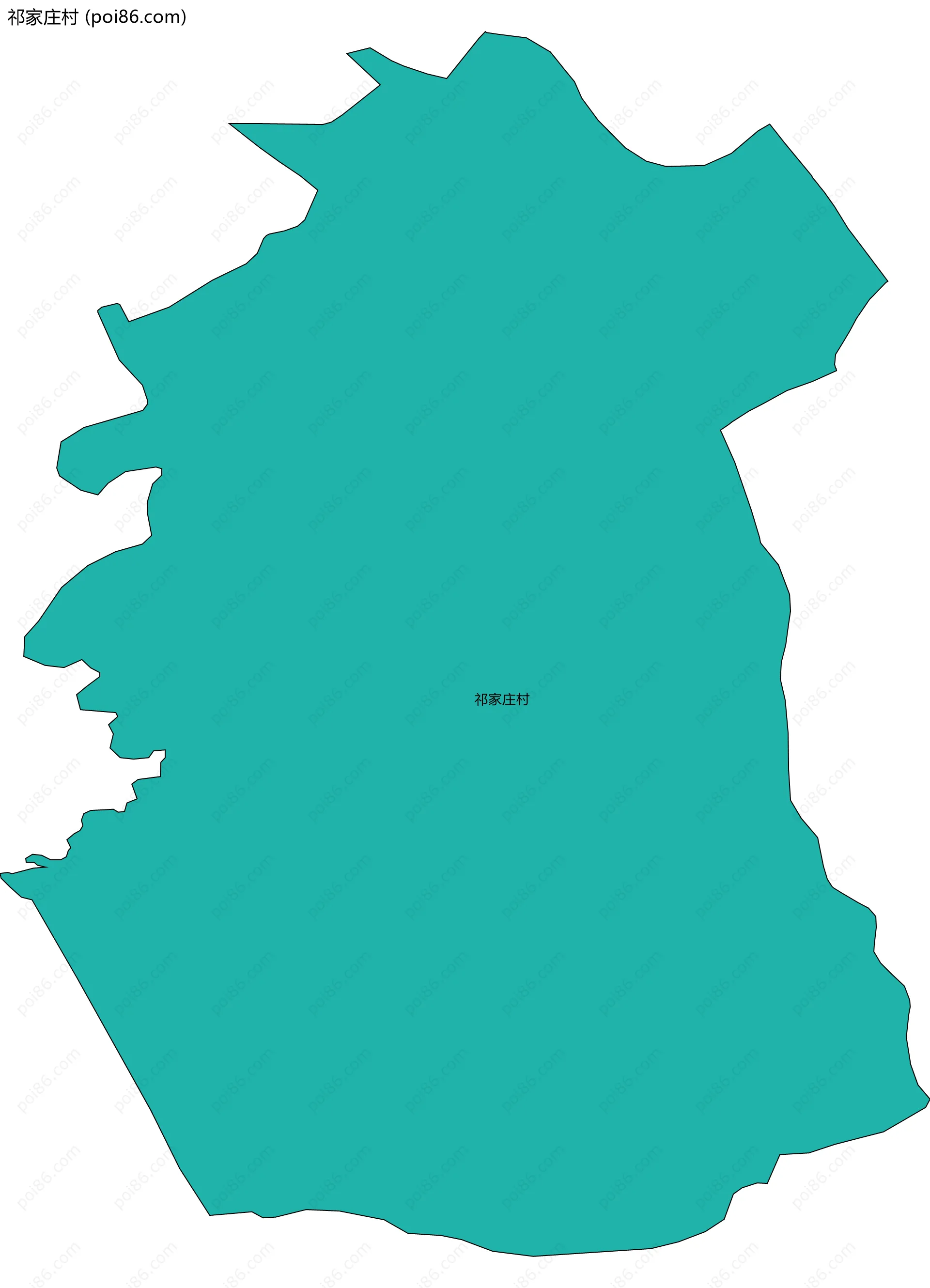 祁家庄村边界地图