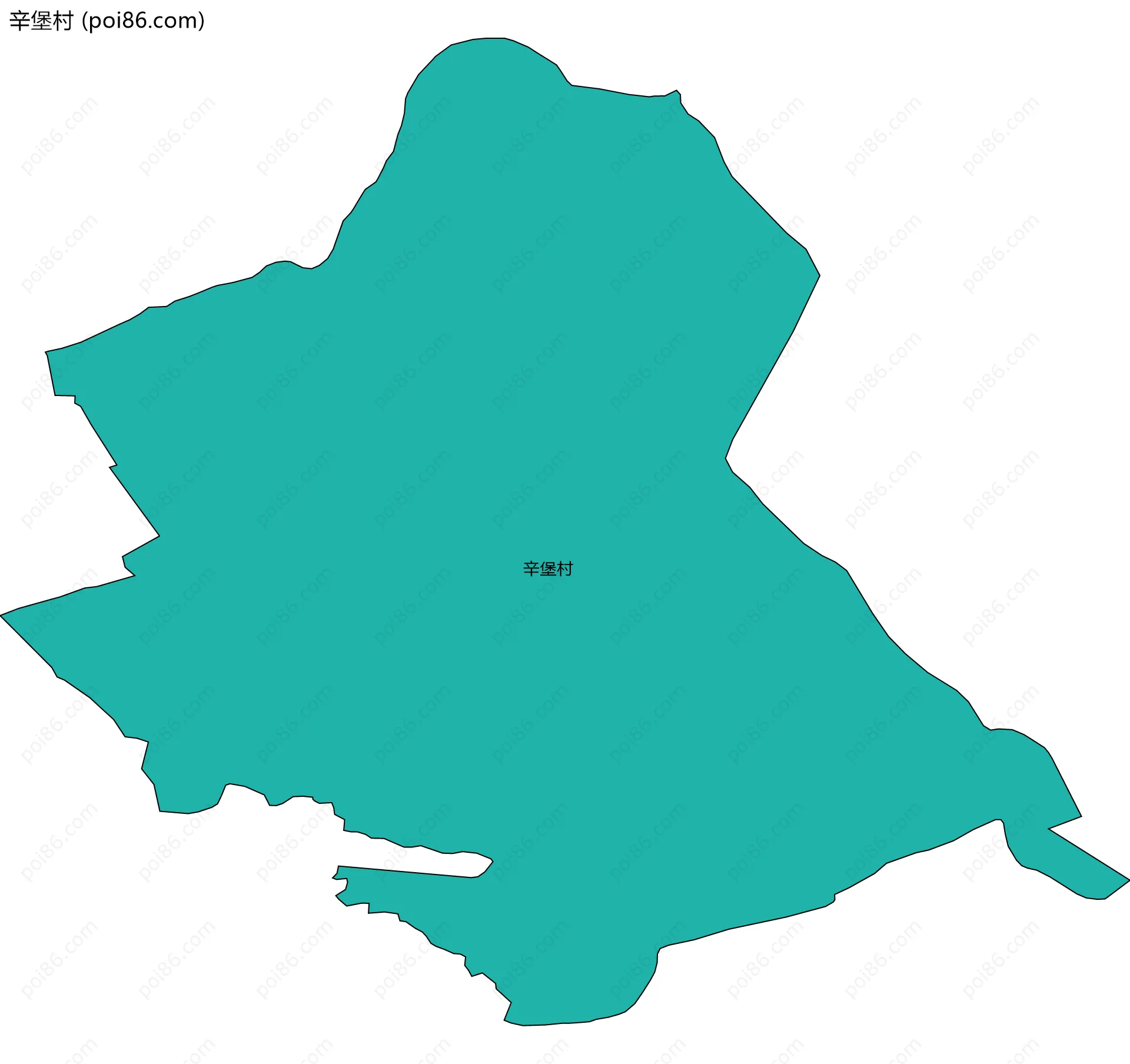 辛堡村边界地图