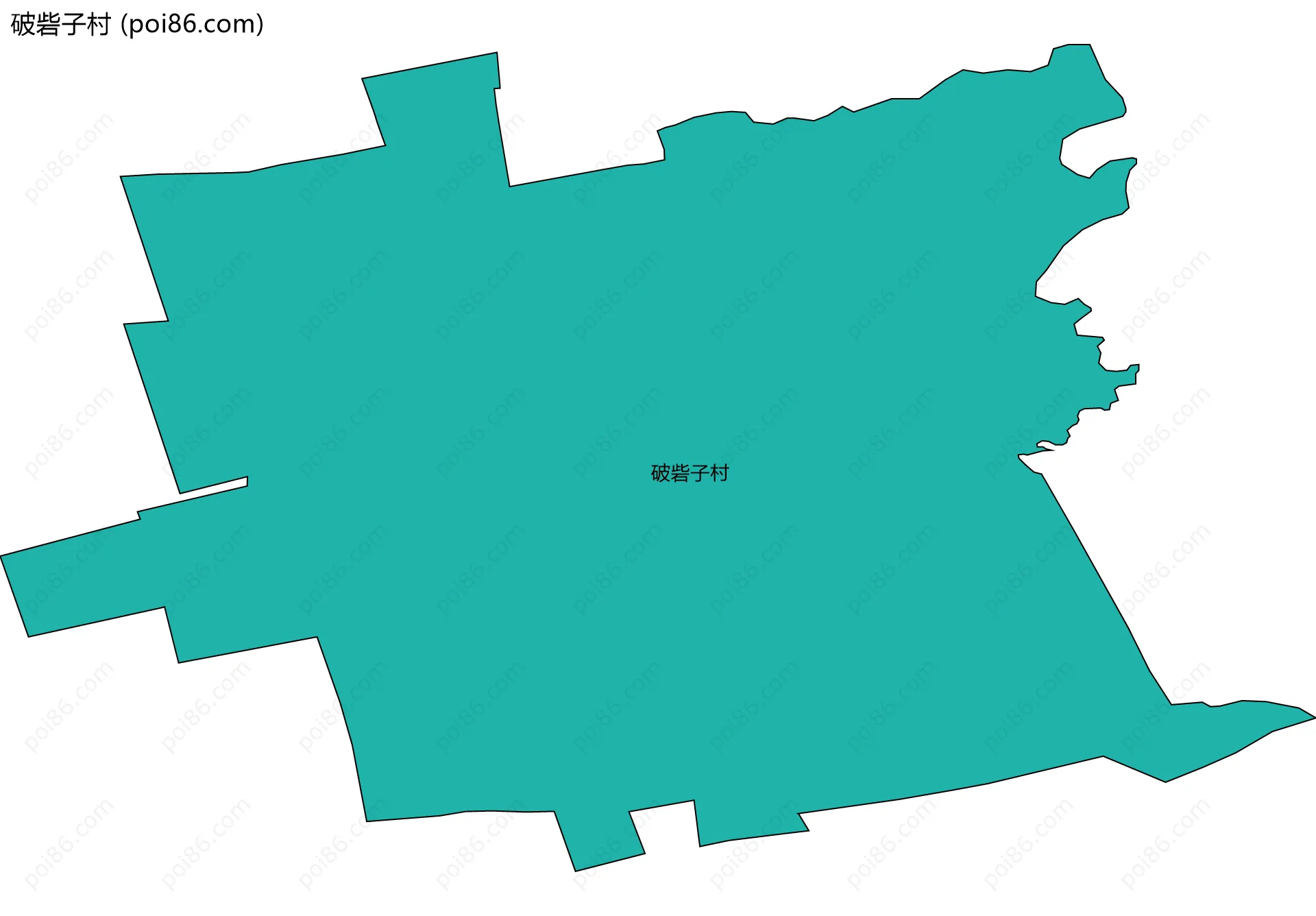 破砦子村边界地图