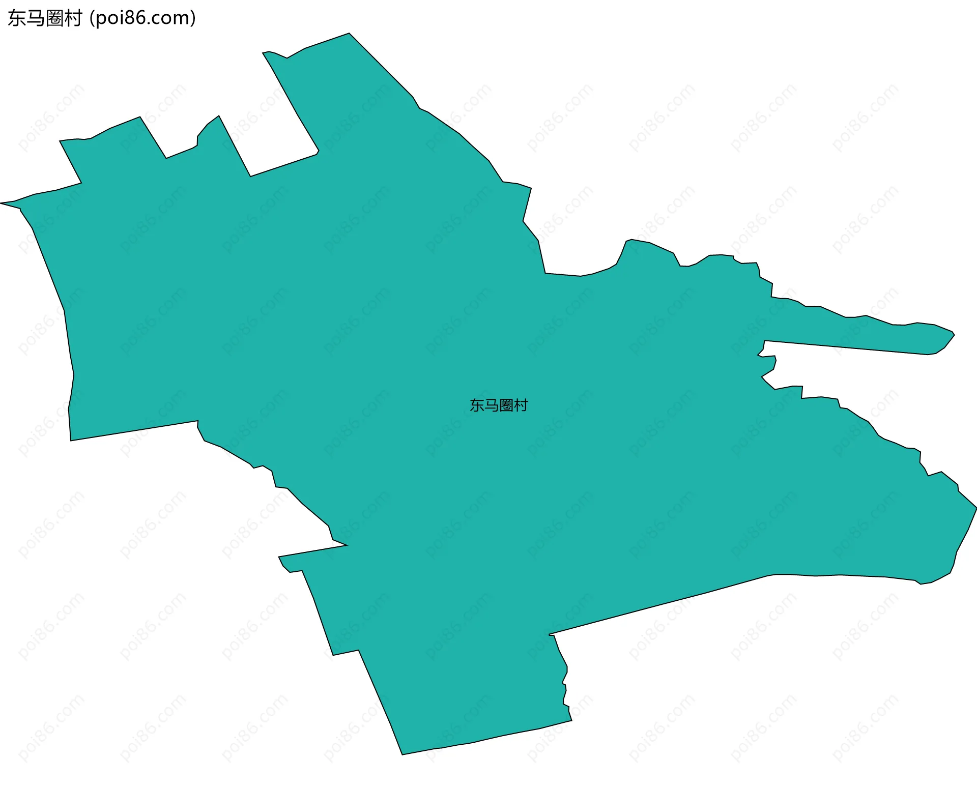 东马圈村边界地图