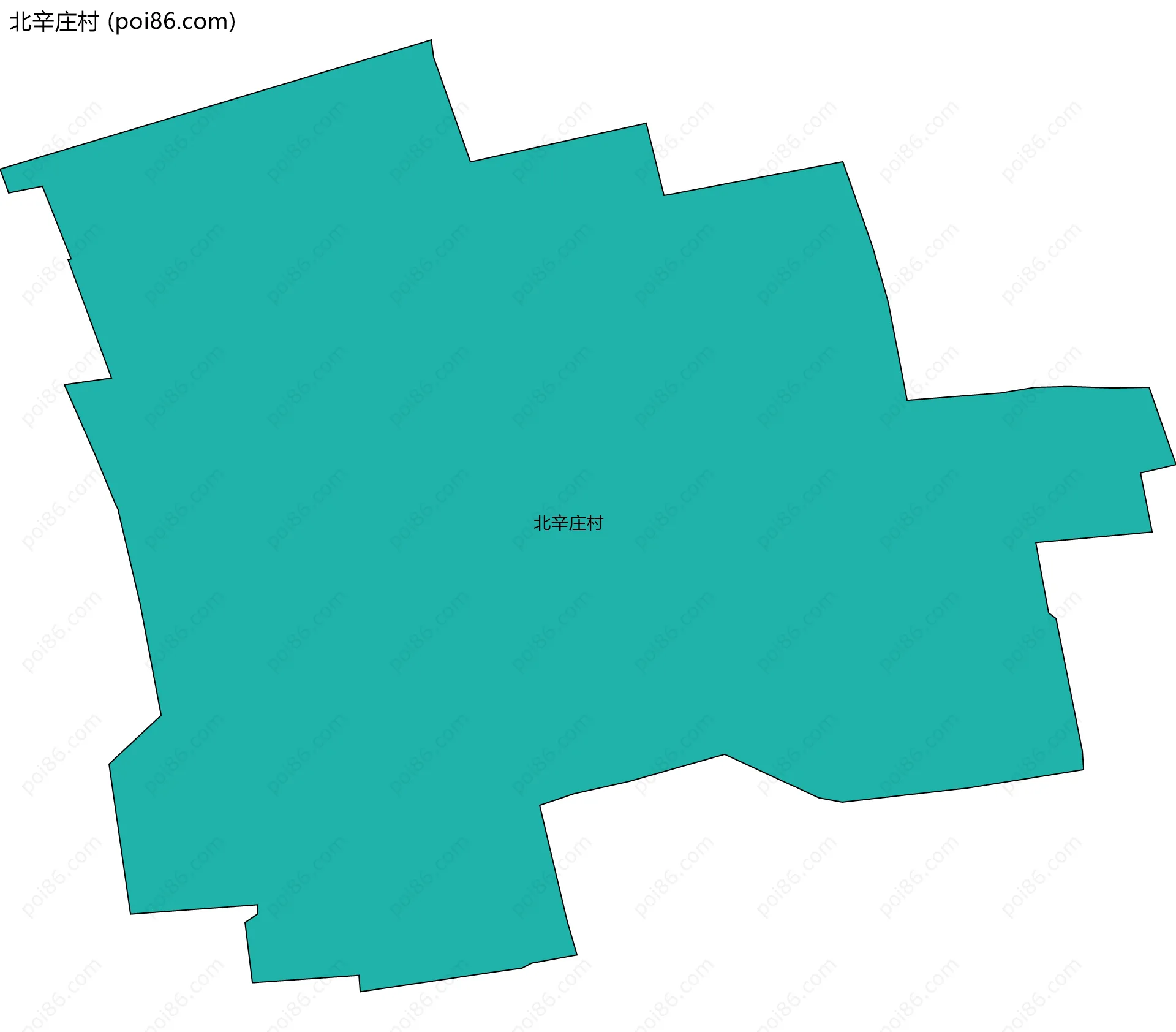 北辛庄村边界地图