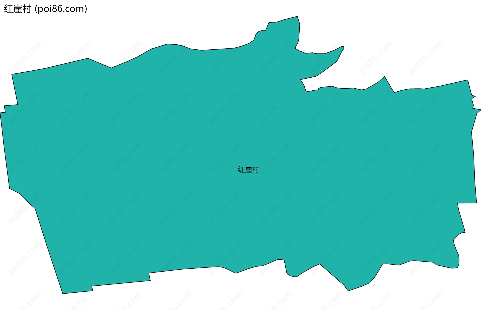 红崖村边界地图