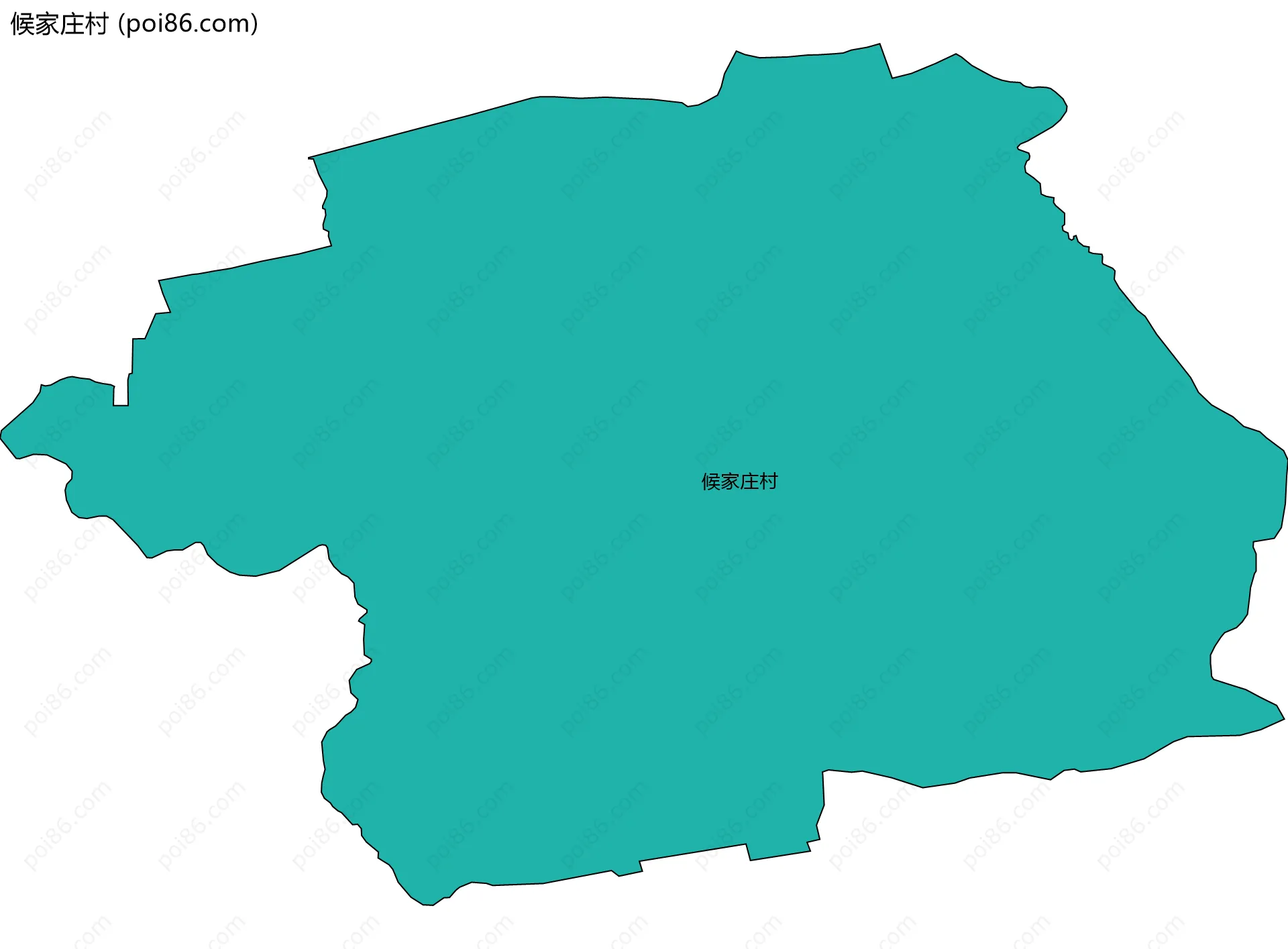 候家庄村边界地图
