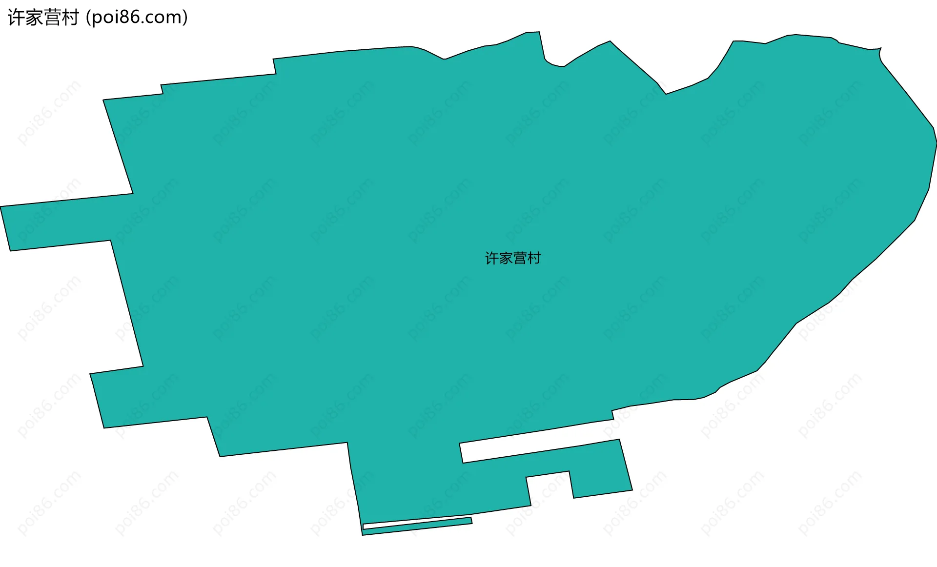 许家营村边界地图