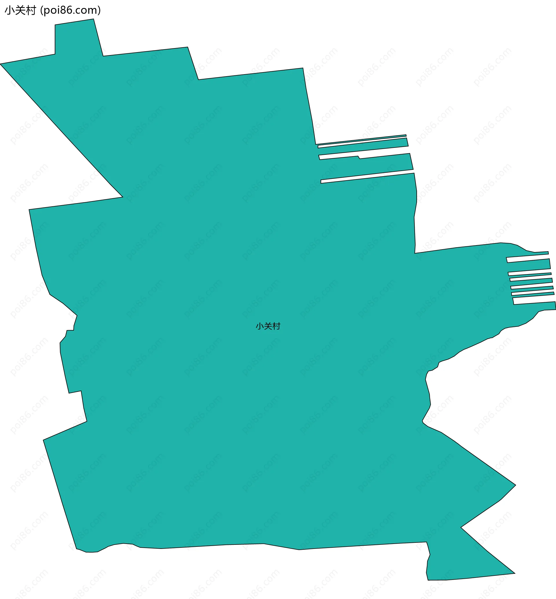 小关村边界地图