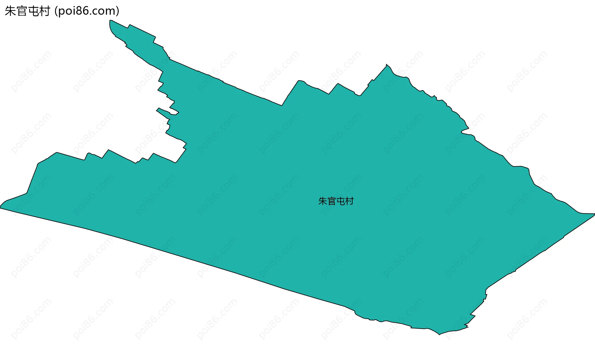 朱官屯村边界地图