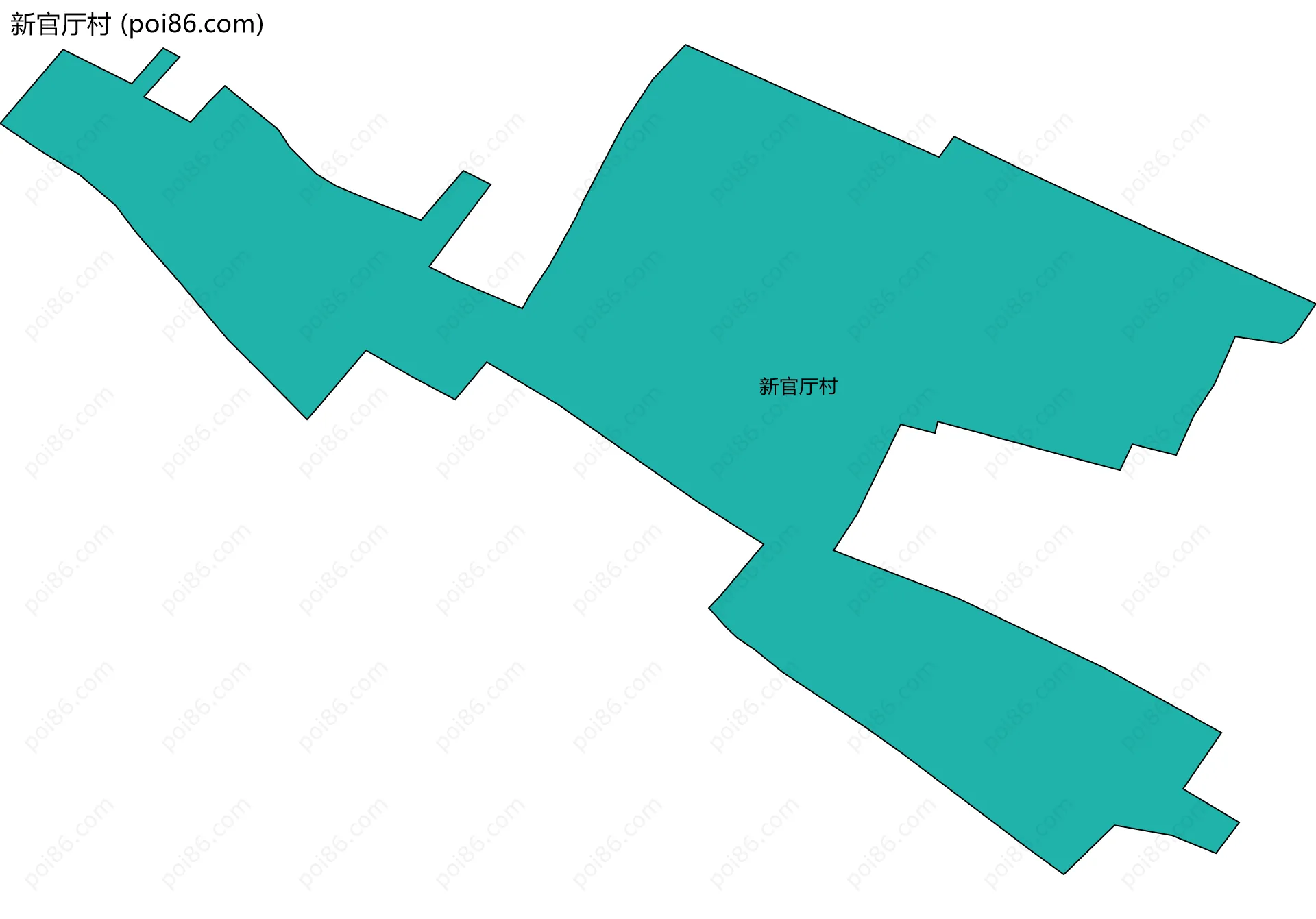 新官厅村边界地图