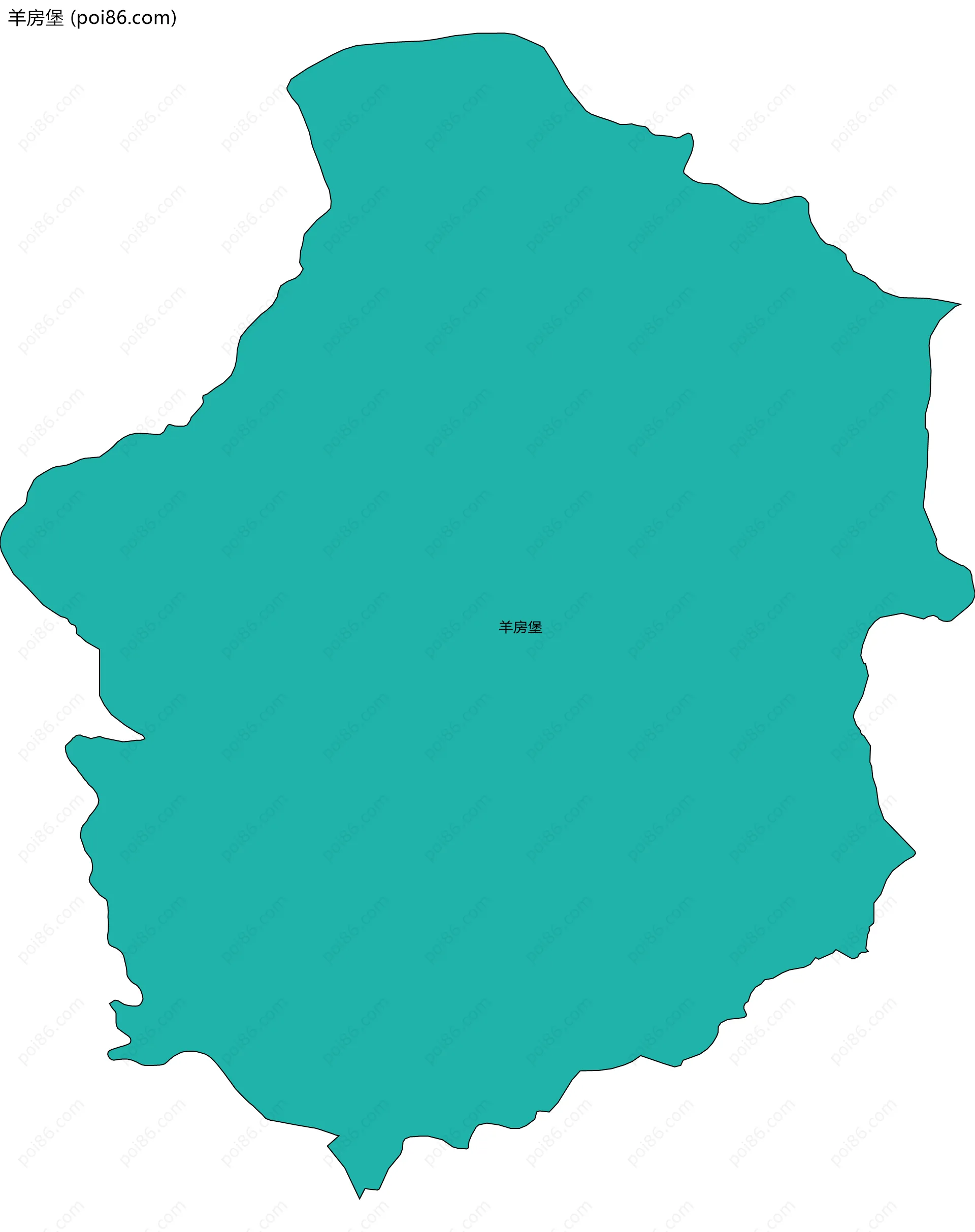 羊房堡边界地图