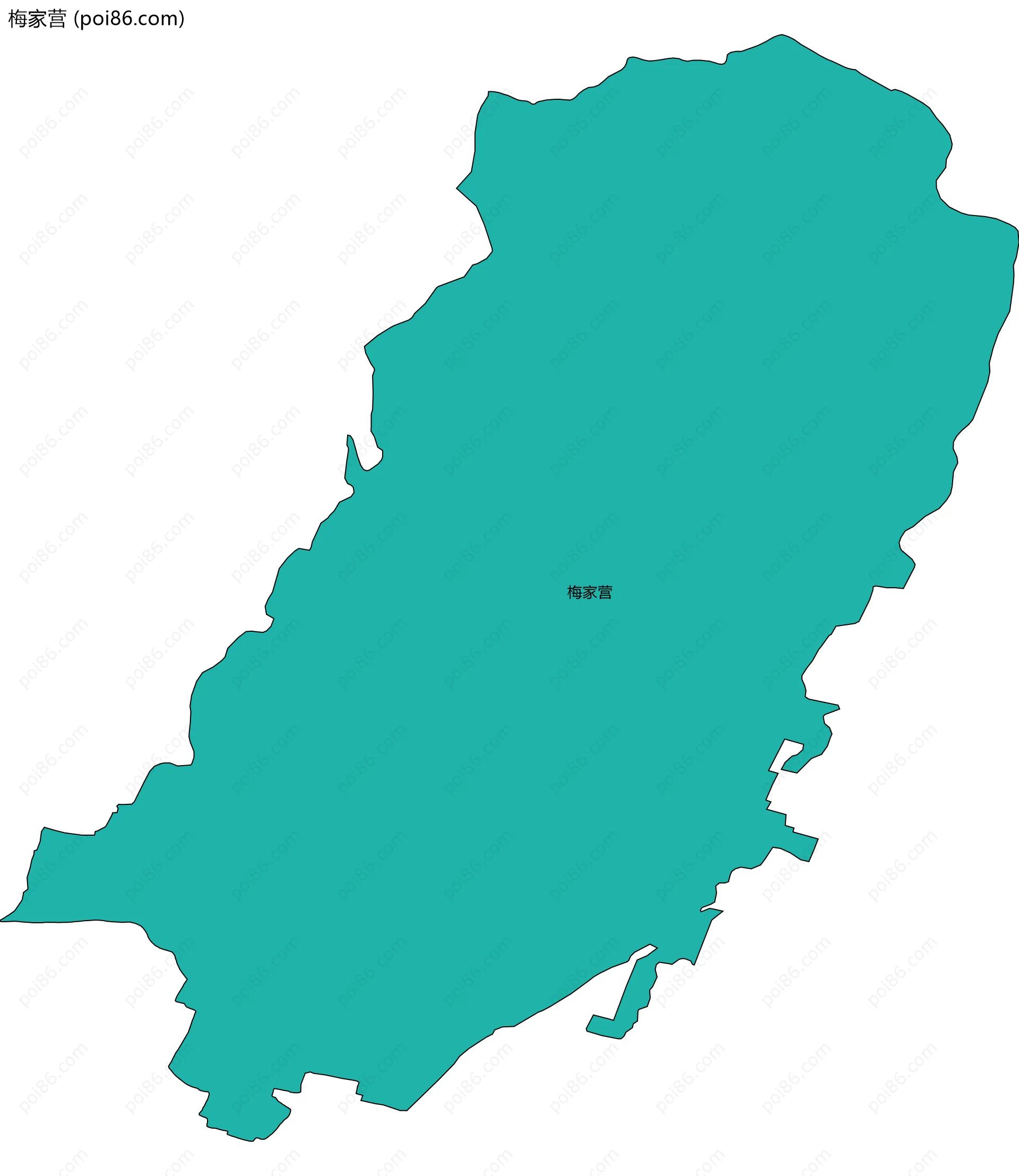 梅家营边界地图