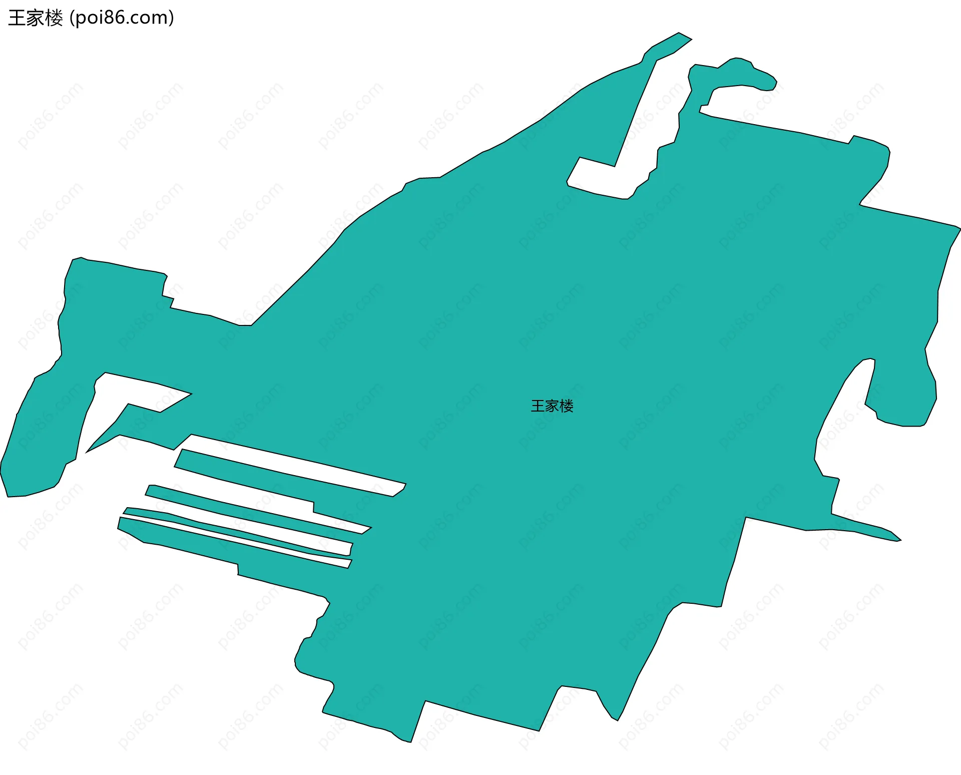 王家楼边界地图