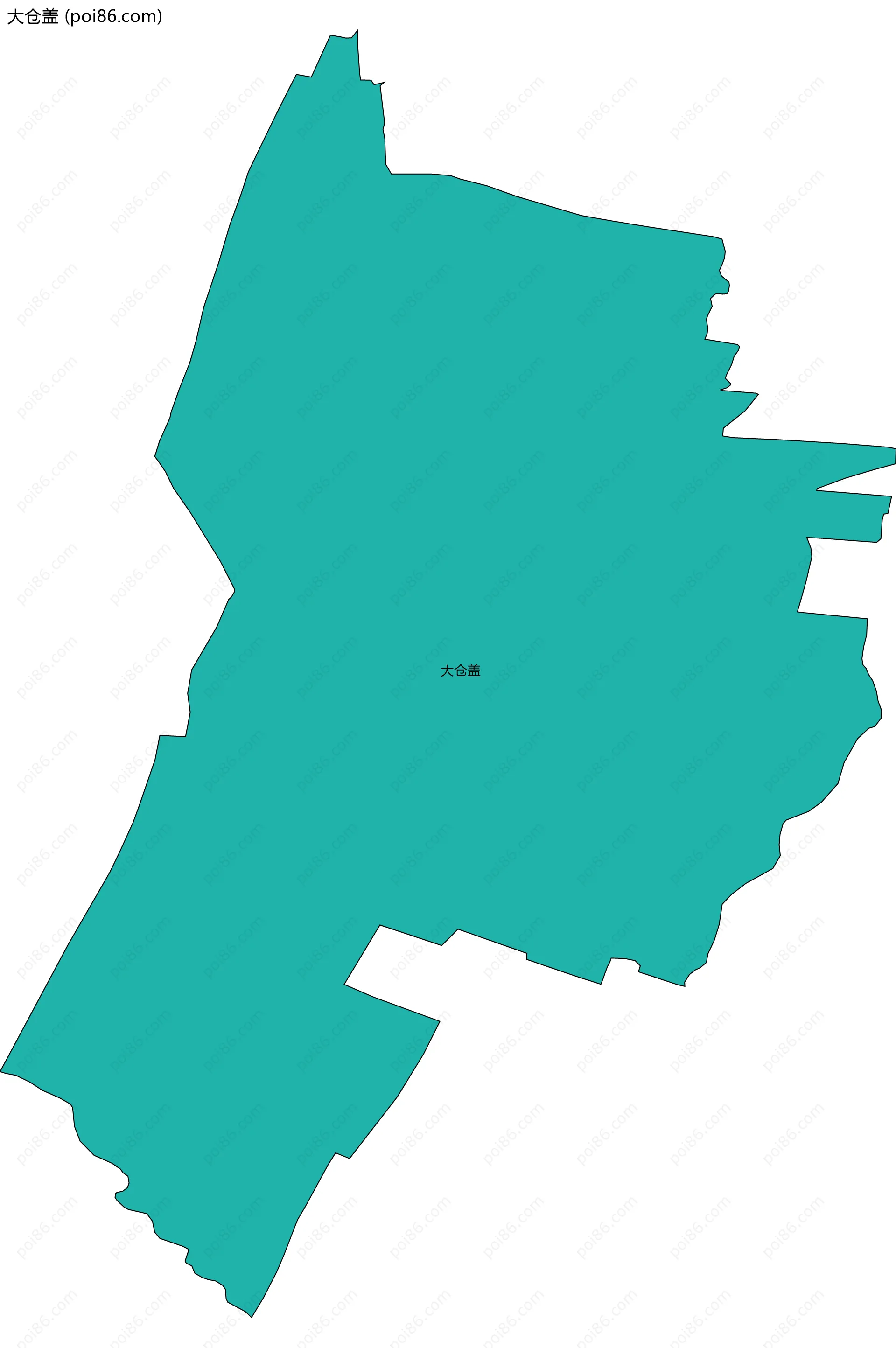 大仓盖边界地图