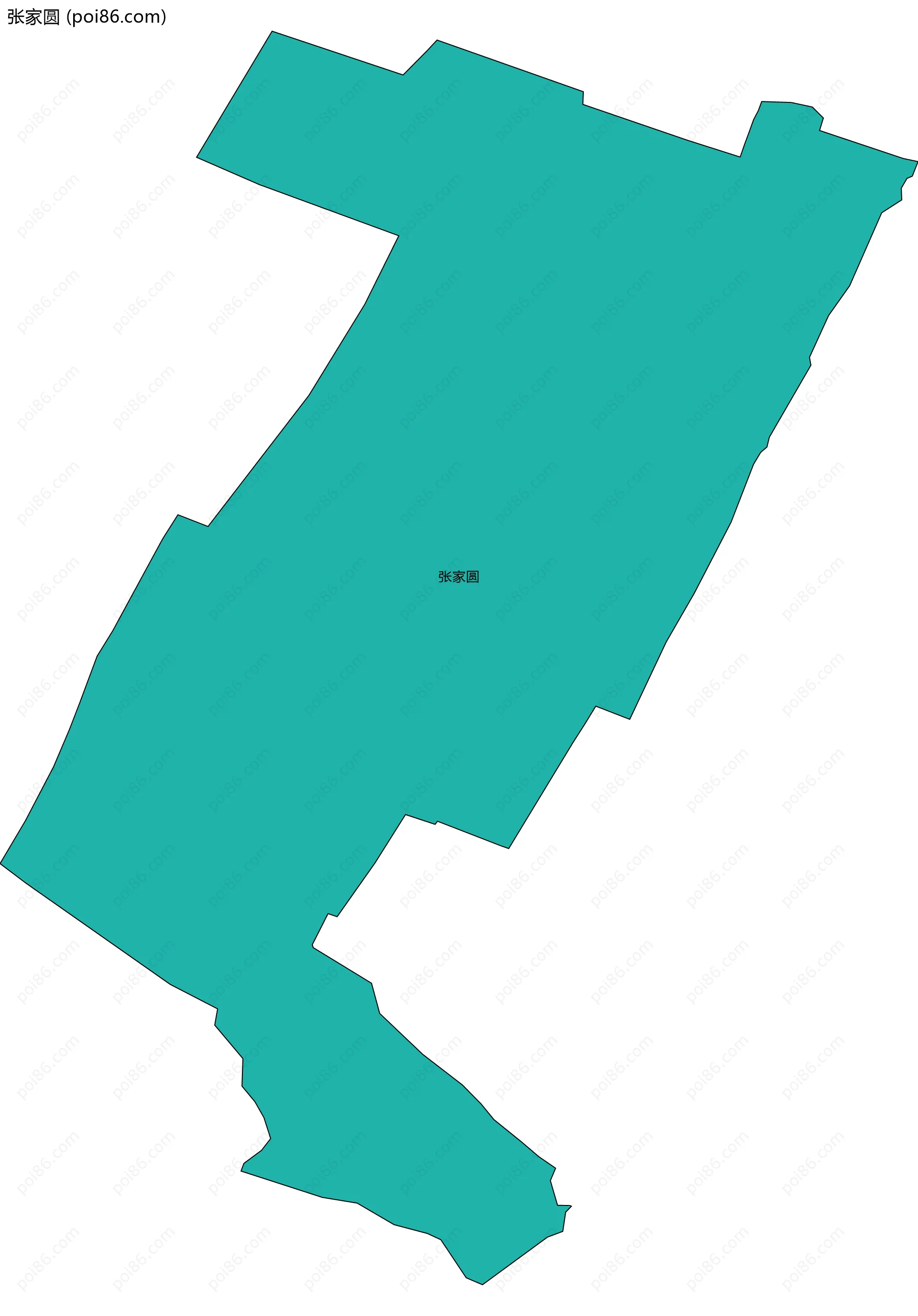 张家圆边界地图