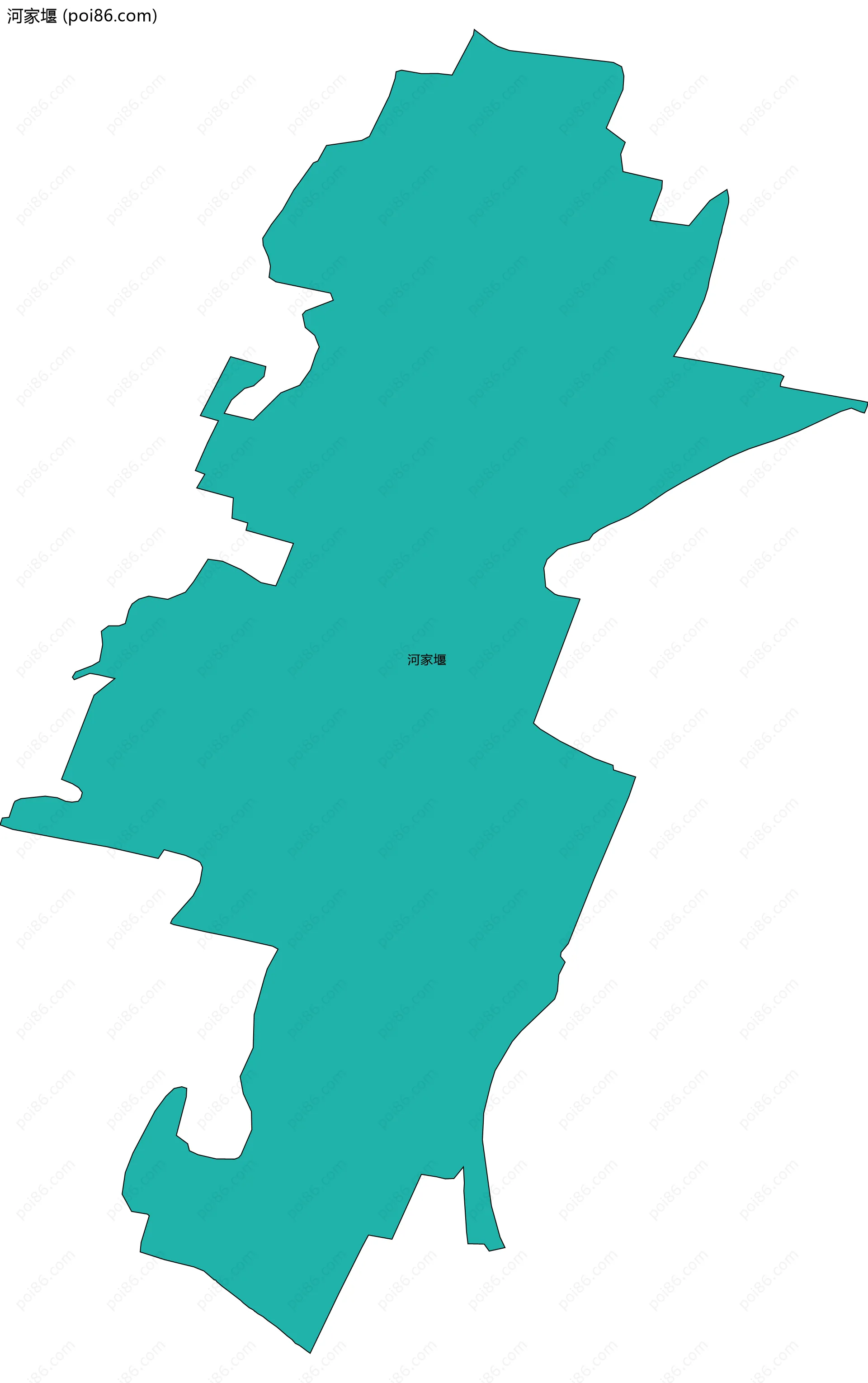 河家堰边界地图