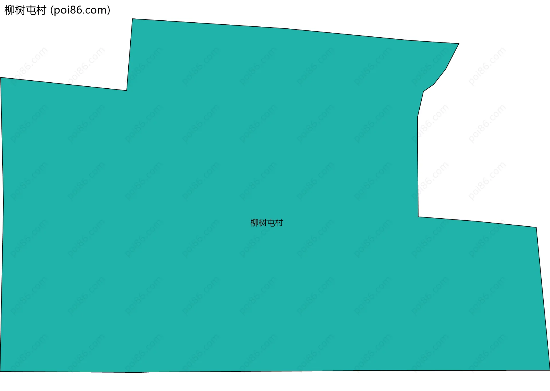 柳树屯村边界地图