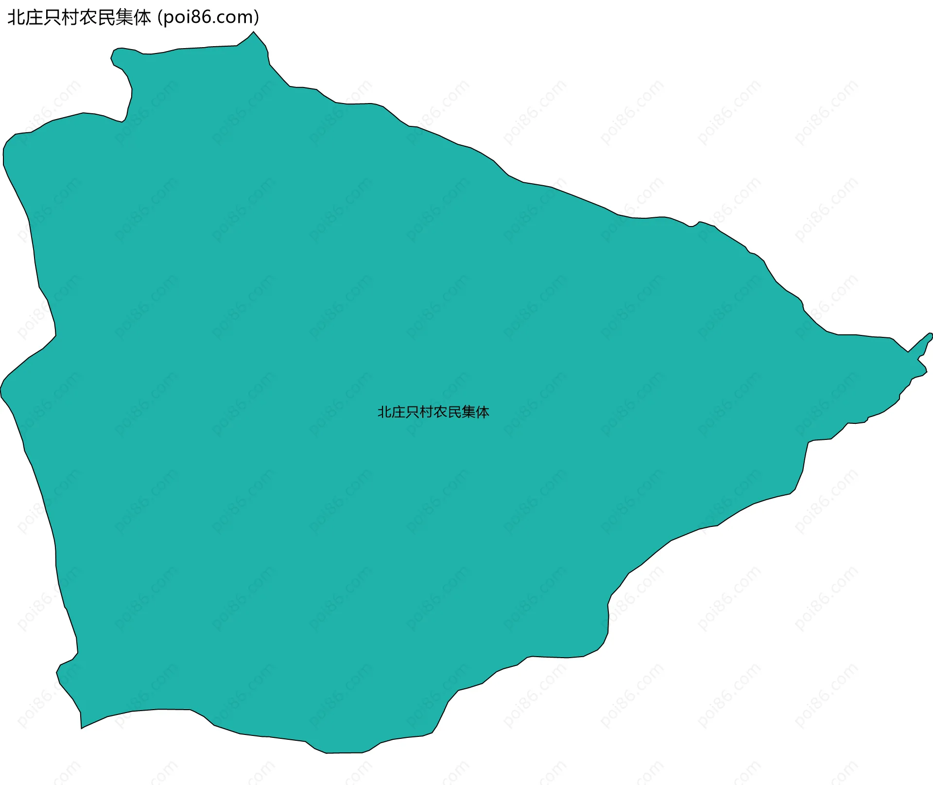 北庄只村农民集体边界地图