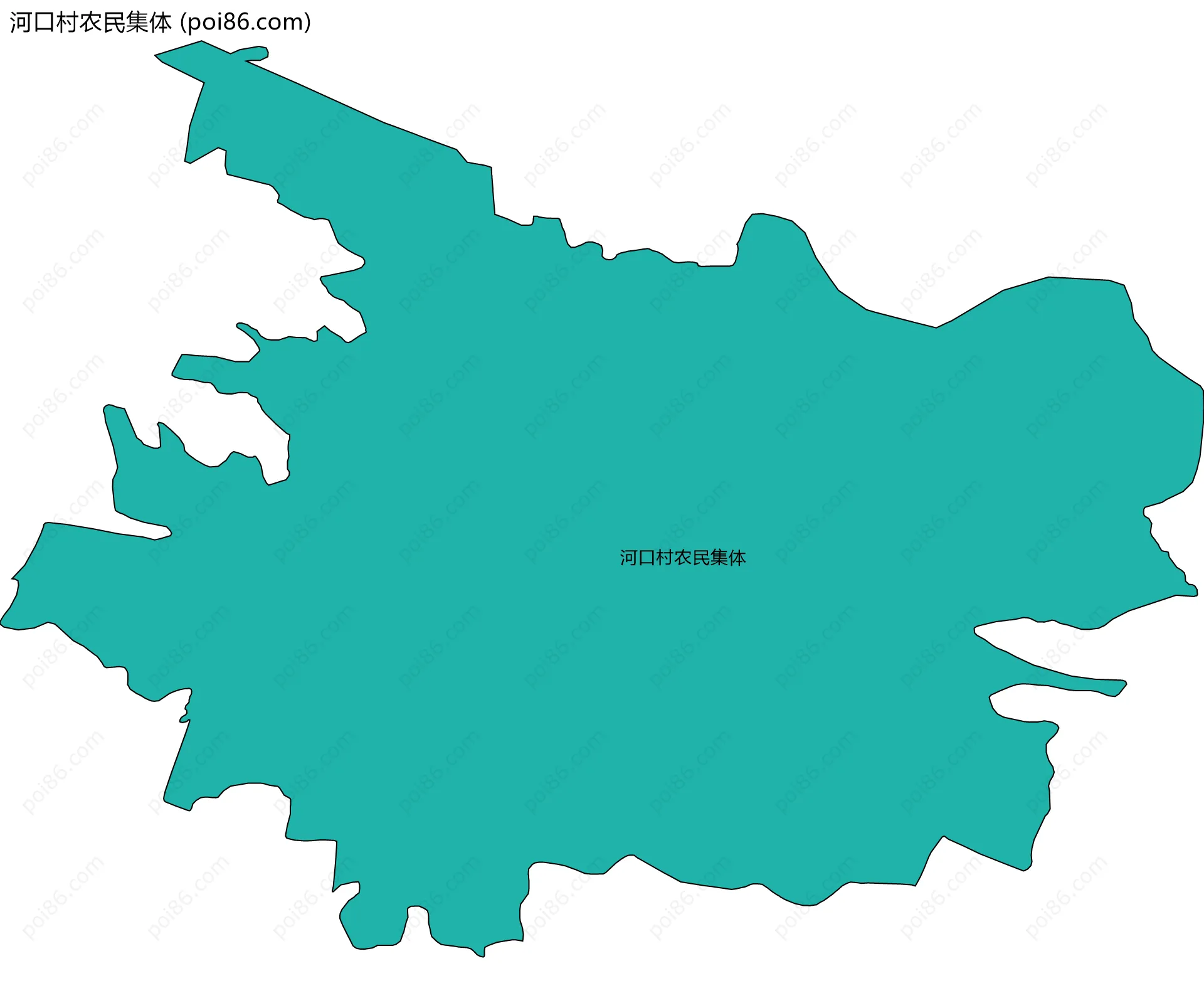 河口村农民集体边界地图