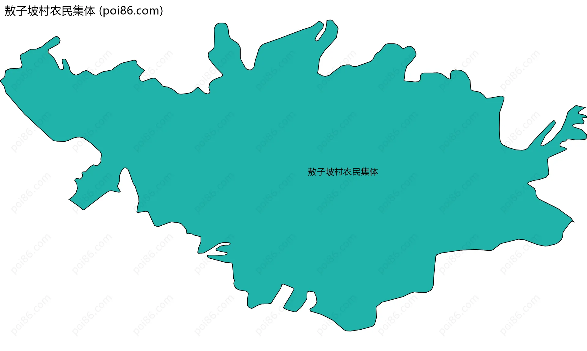 敖子坡村农民集体边界地图