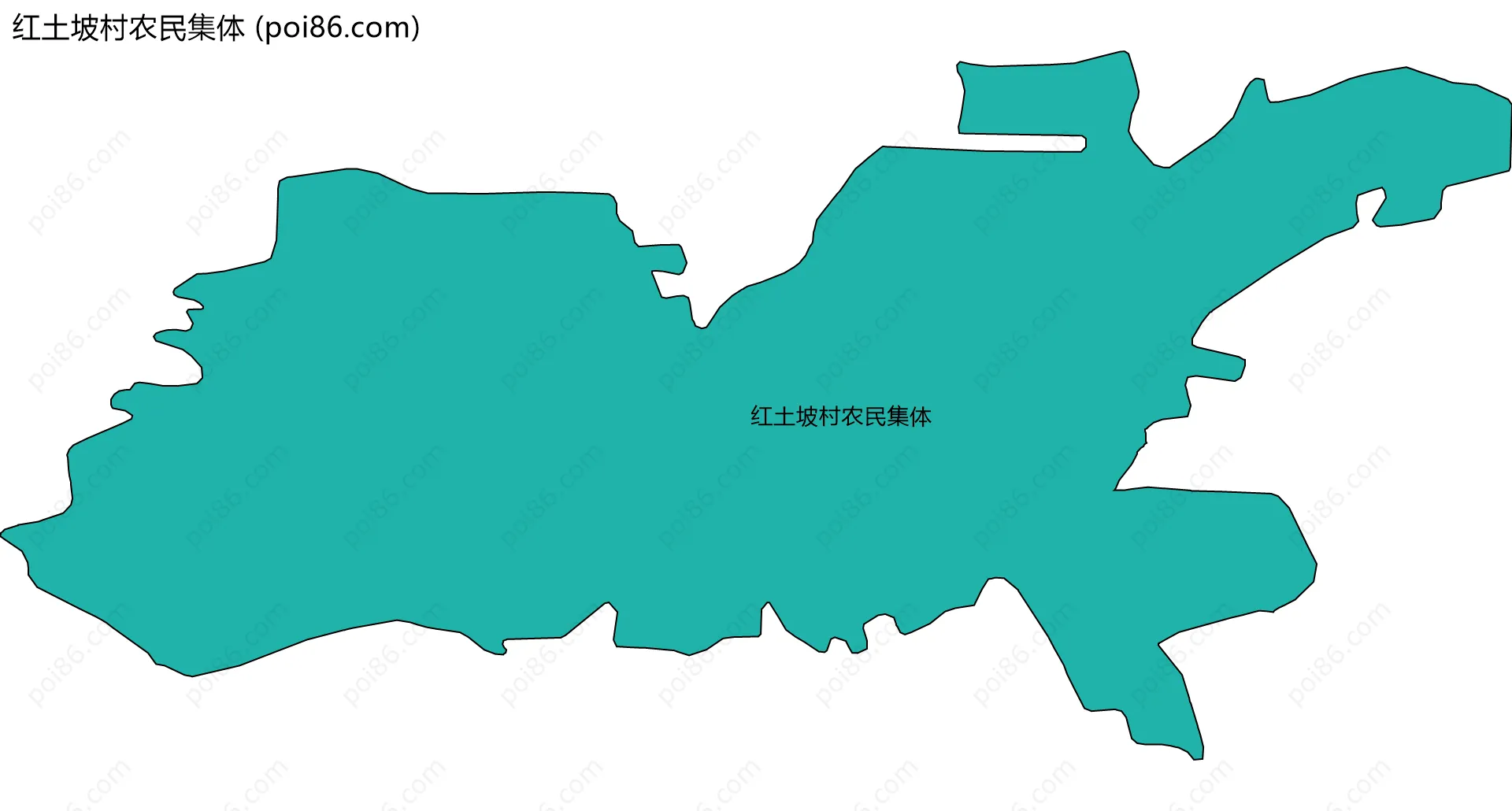 红土坡村农民集体边界地图