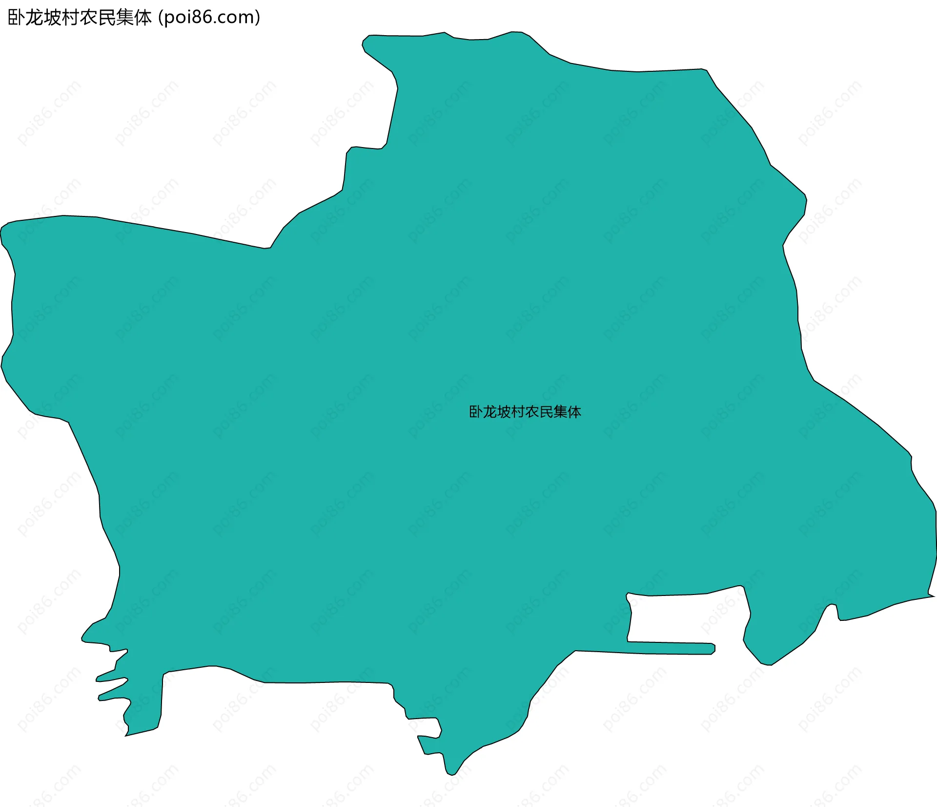 卧龙坡村农民集体边界地图