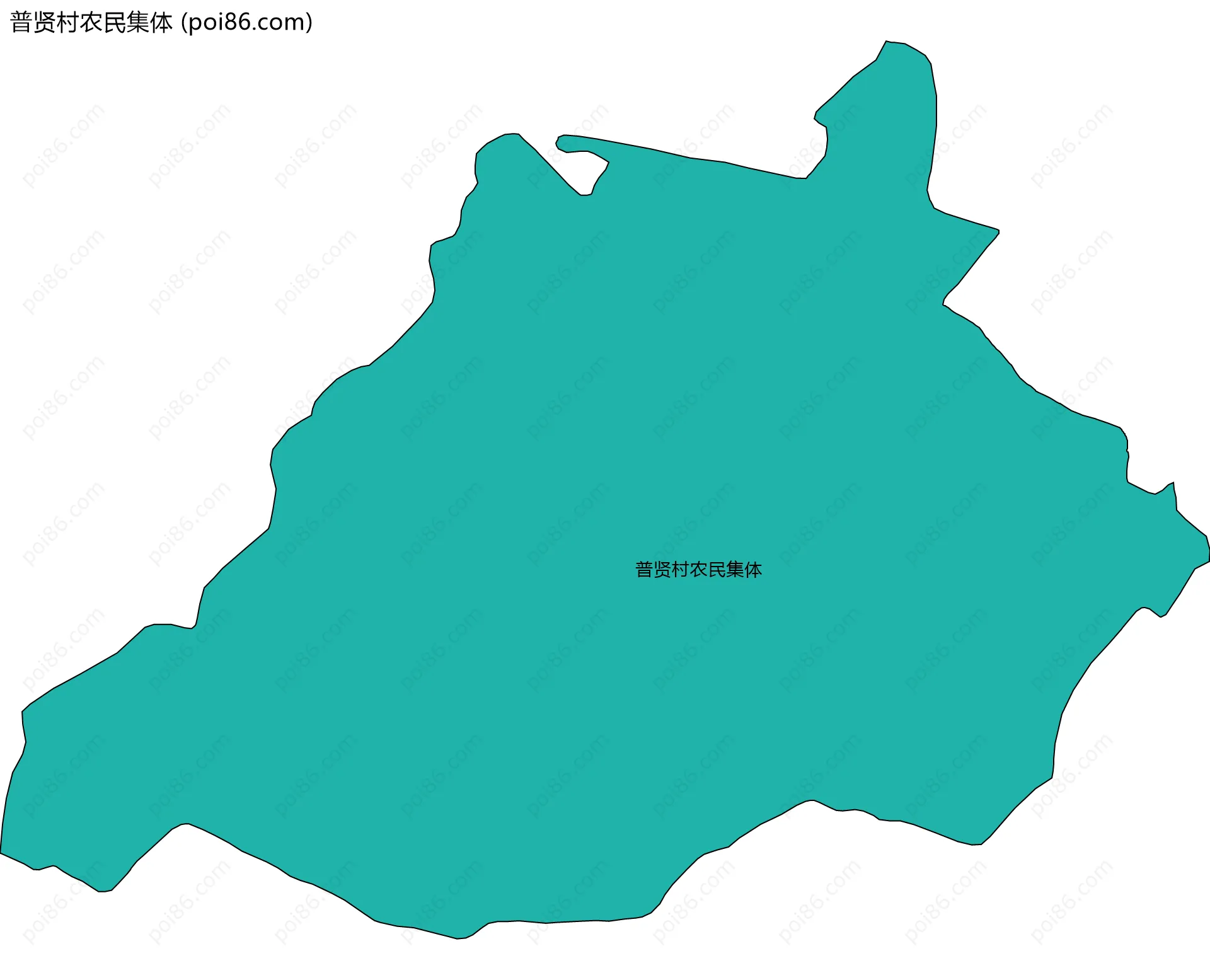 普贤村农民集体边界地图